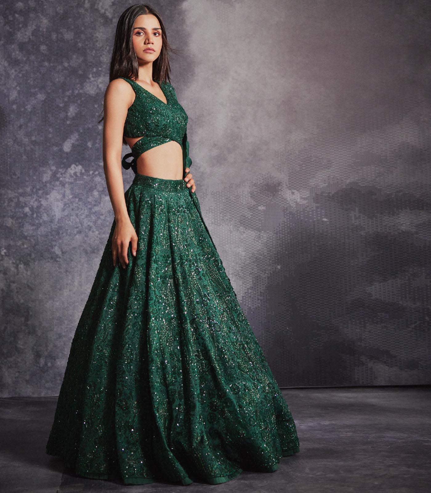 Topaz Embroidered lehengas set