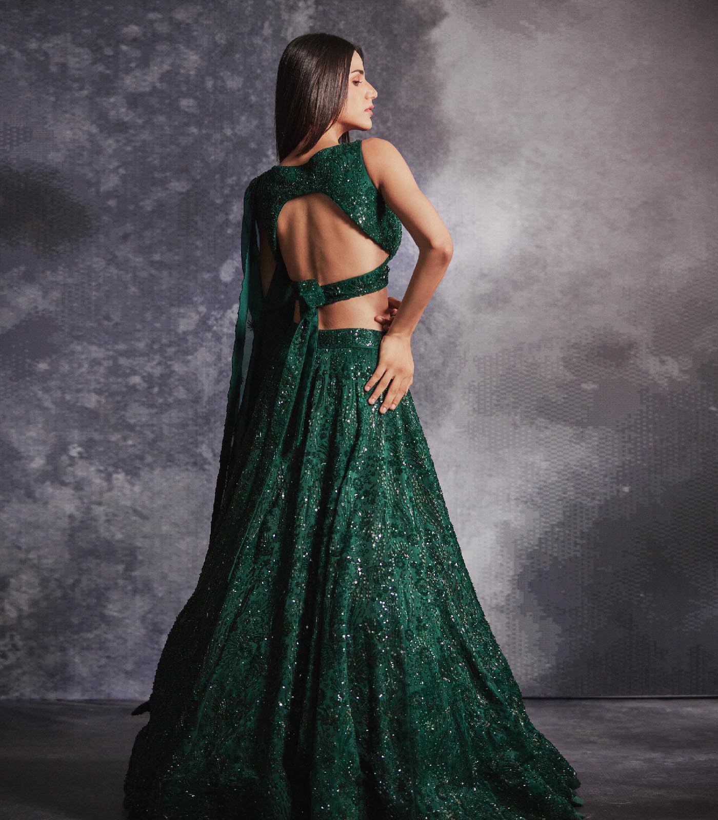 Topaz Embroidered lehengas set