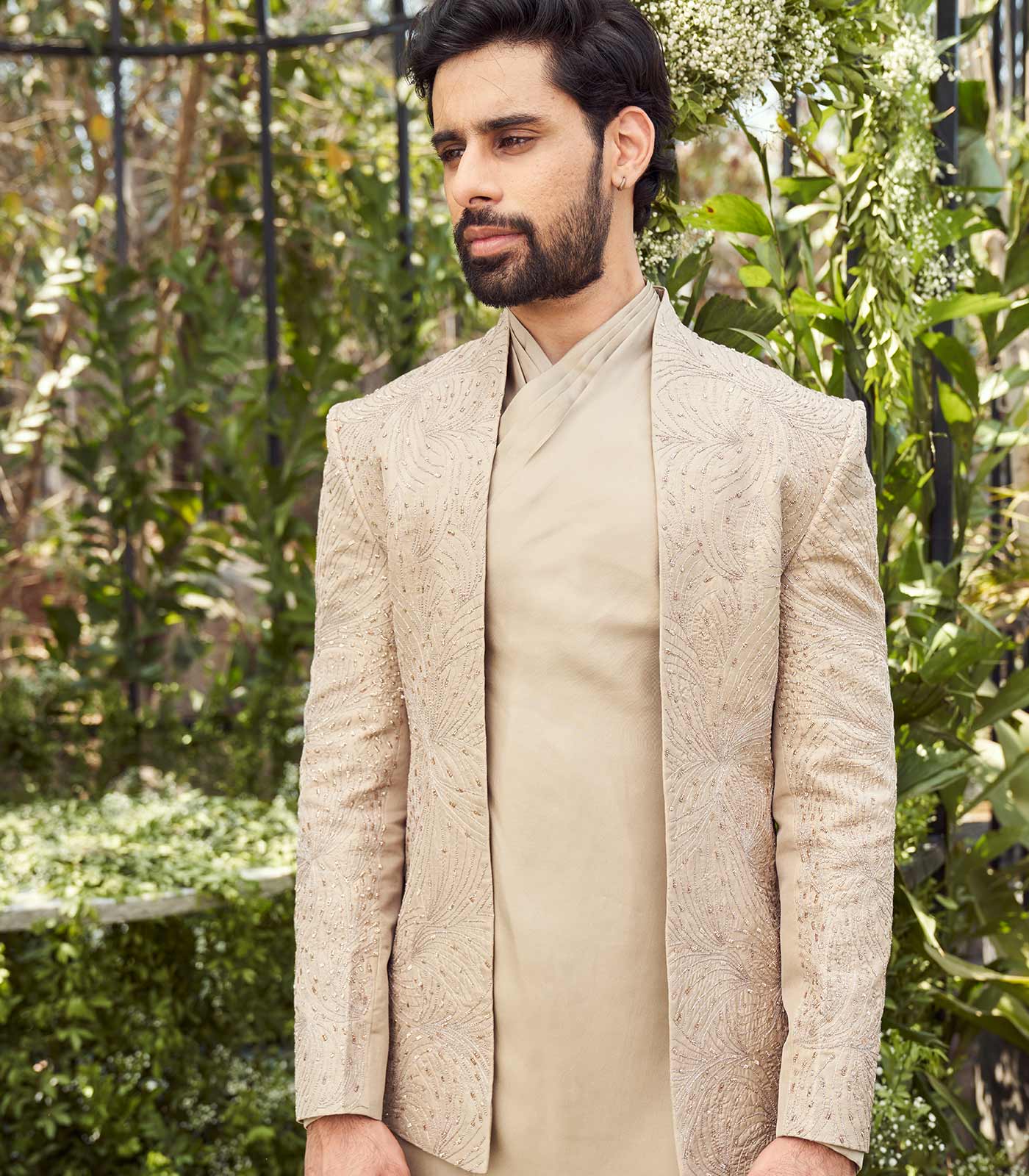 Beige open jacket