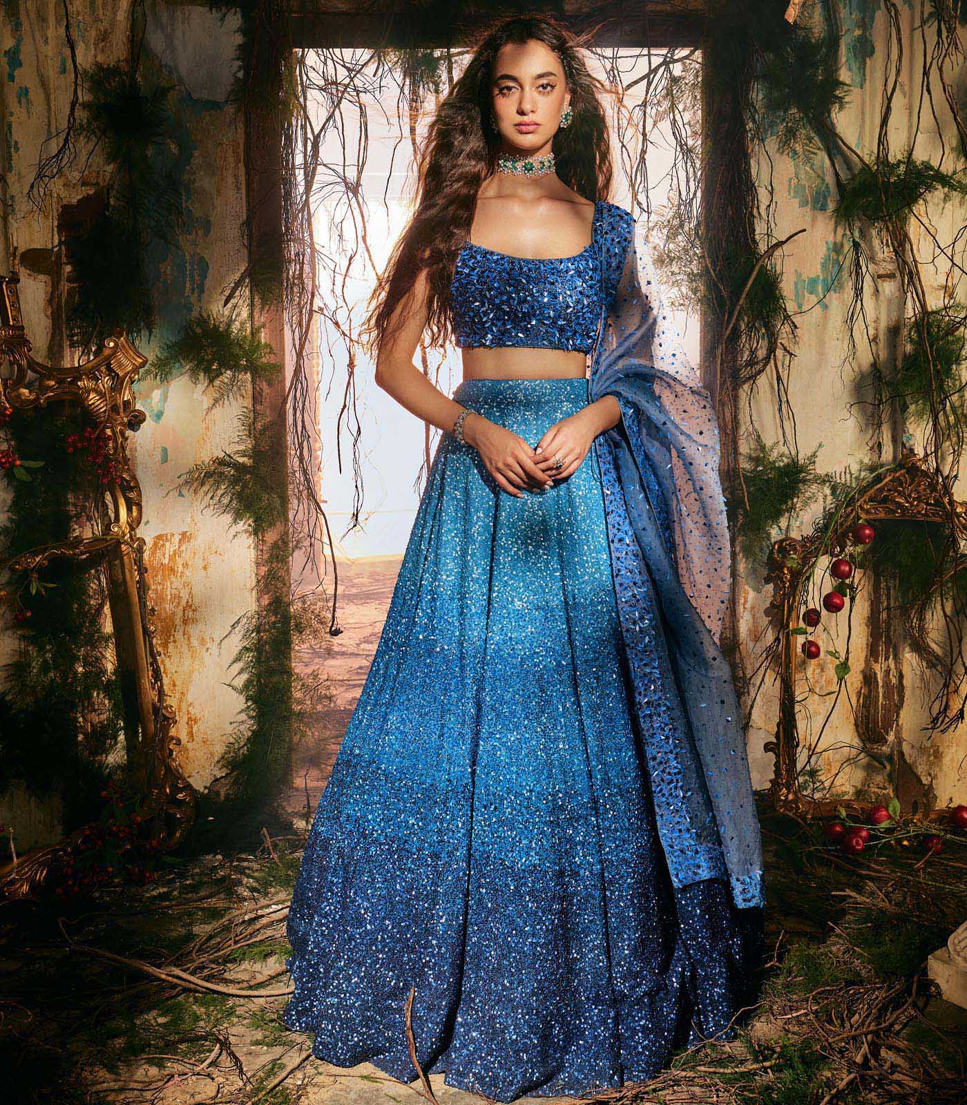 Ocean starlight lehenga set