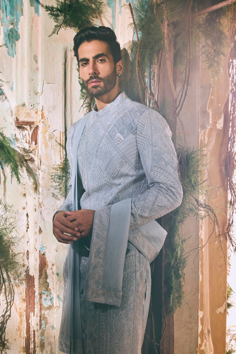 Azure Royale sherwani set