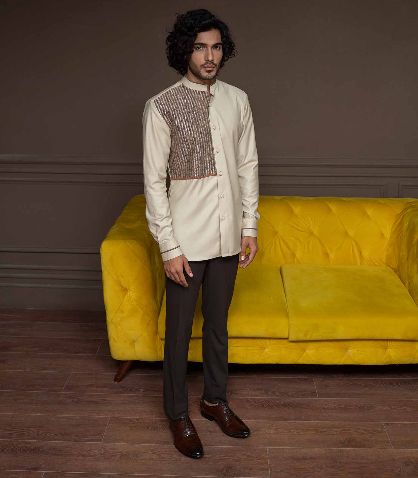 British Taupe Patch Shirt