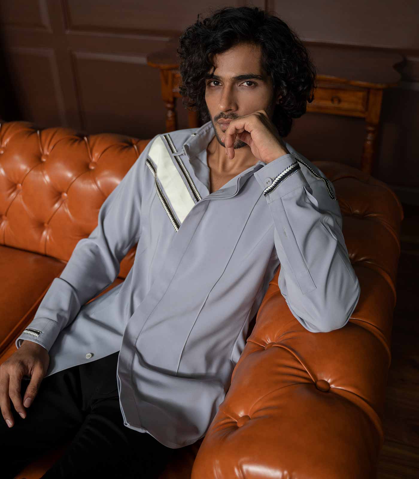 Visteria Grey Streak Shirt