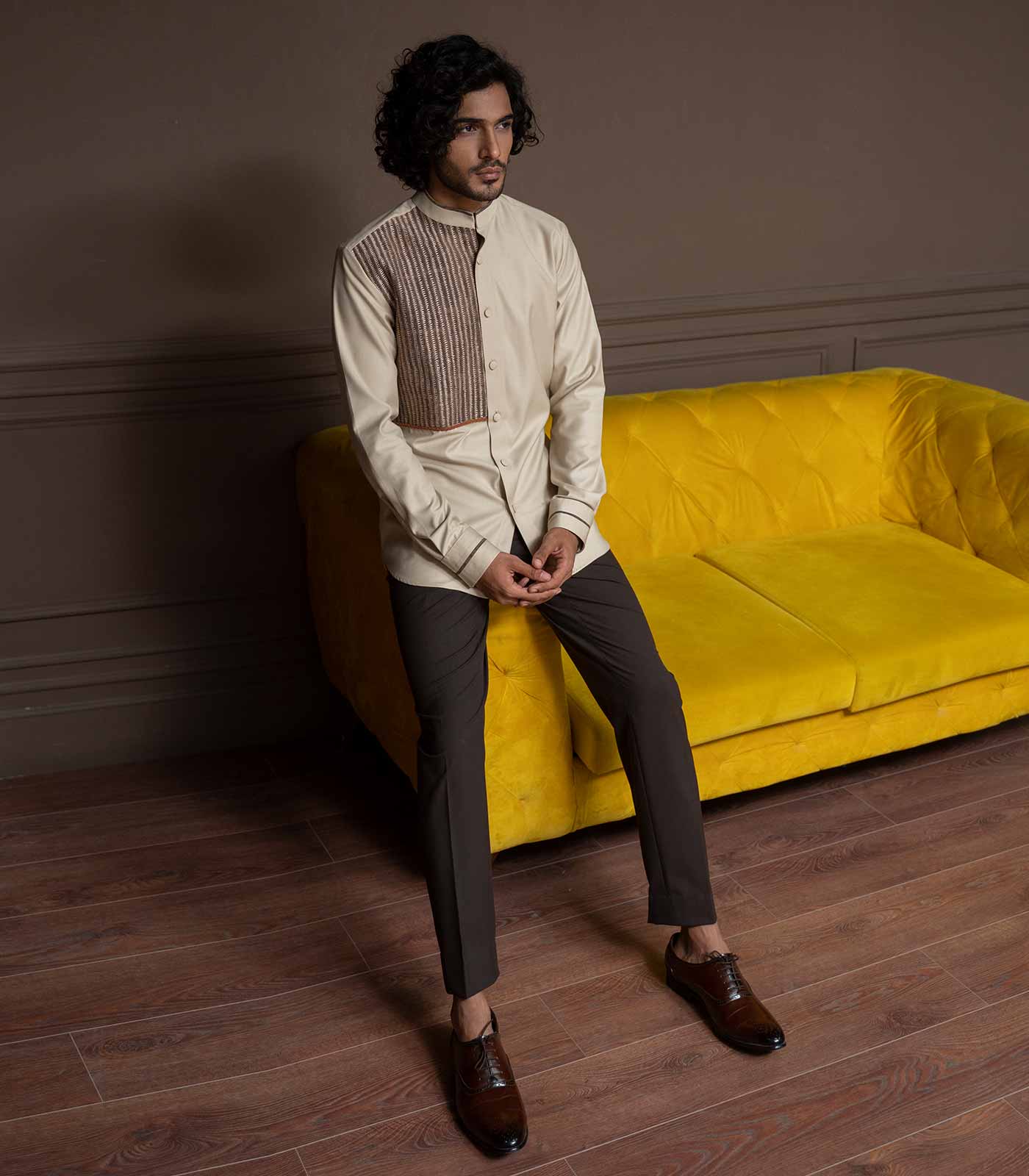 British Taupe Patch Shirt