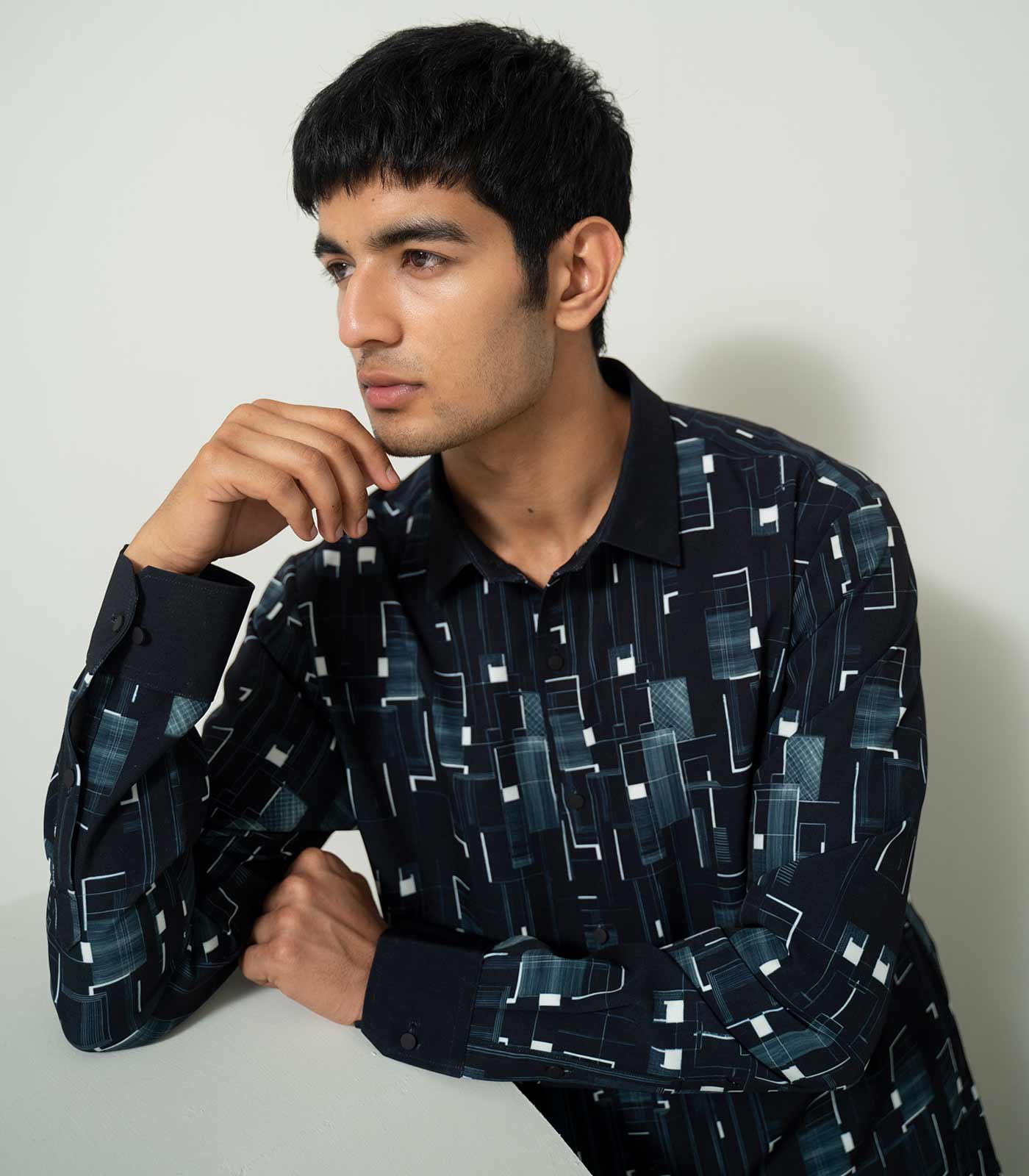 Black Diffused Shirt