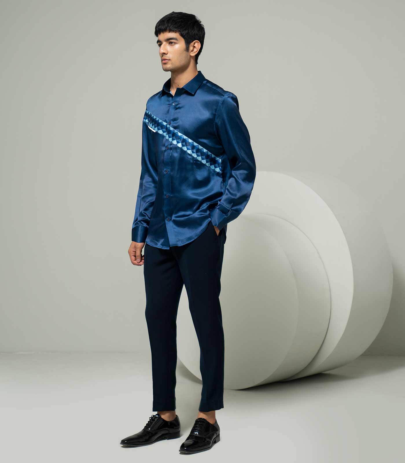 Blue Descending Streak Shirt