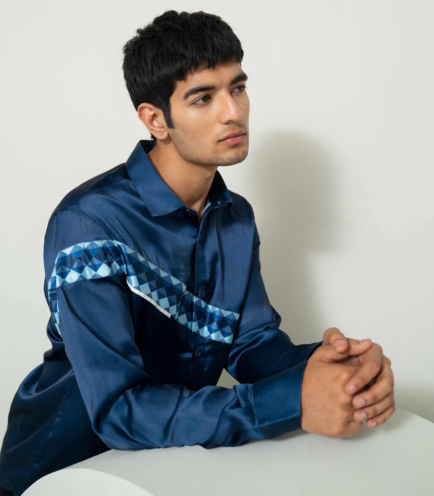 Blue Descending Streak Shirt