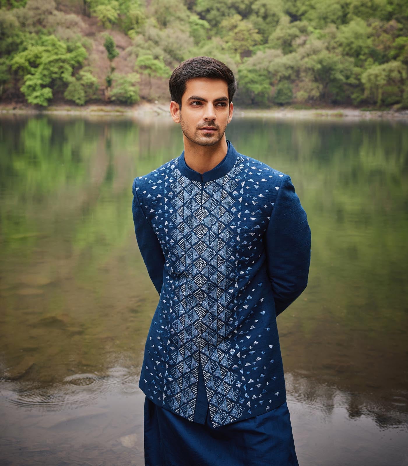 Carribean Blue Open Jacket Set