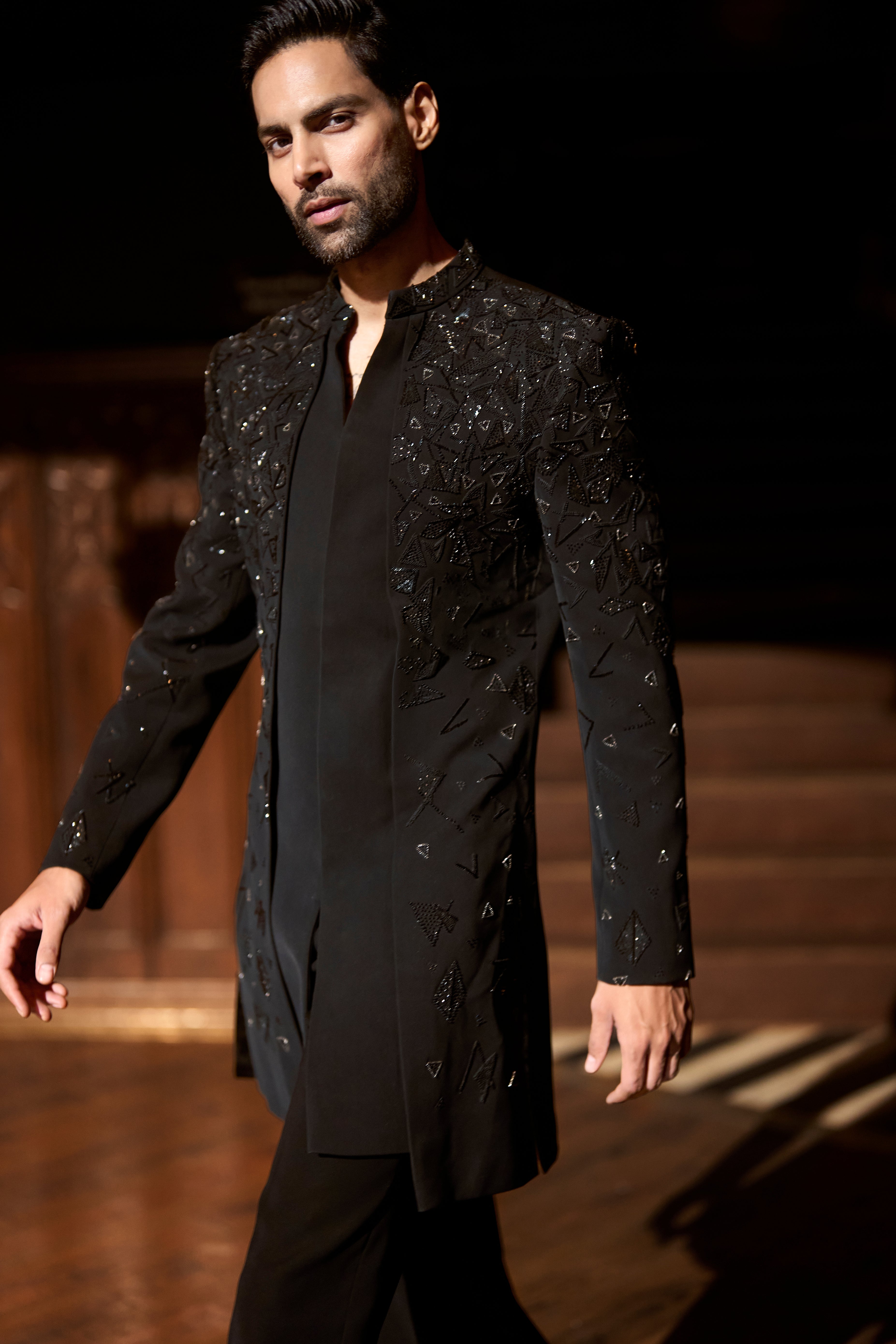 Imperia black sherwani set