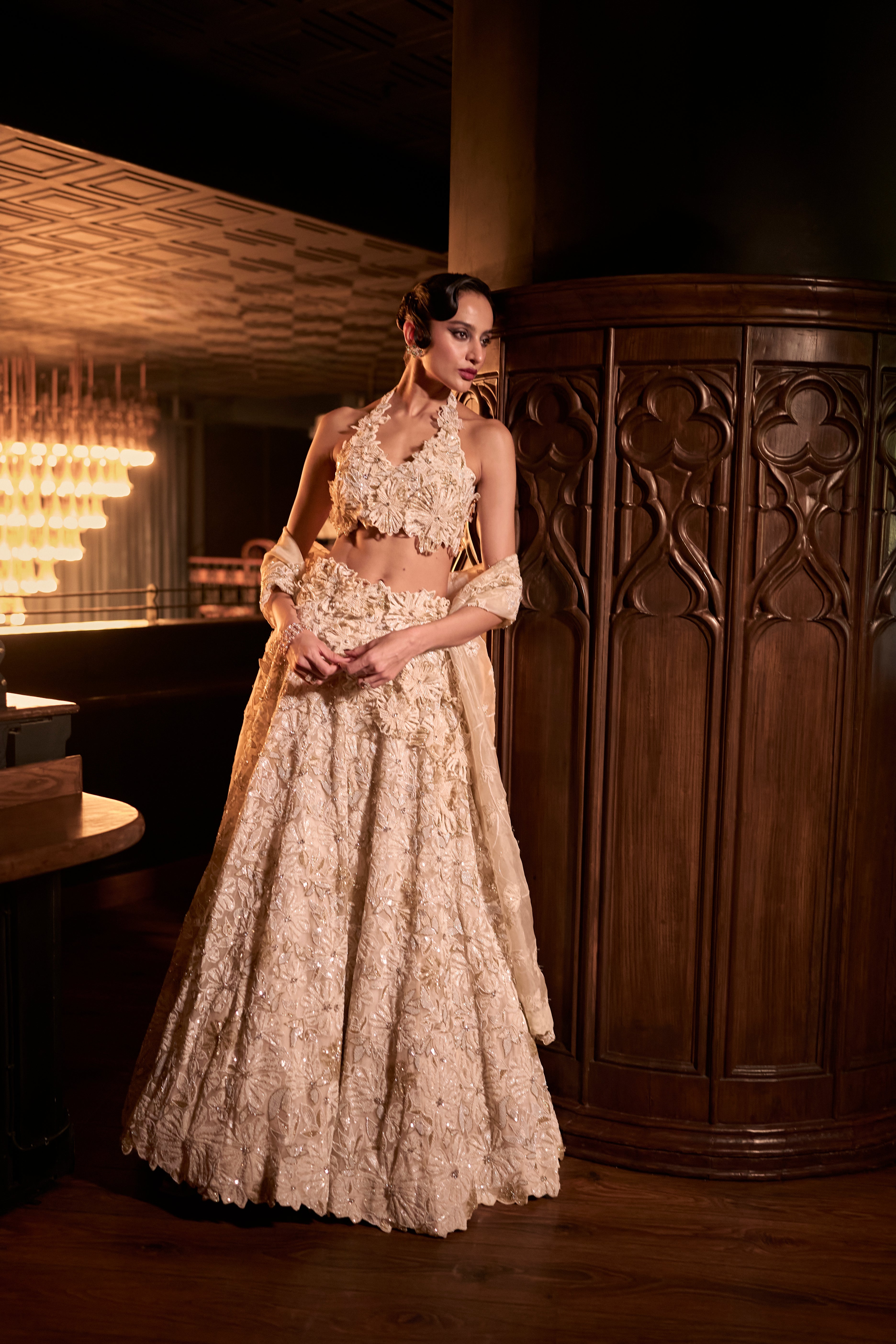 Lunar bloom lehenga set