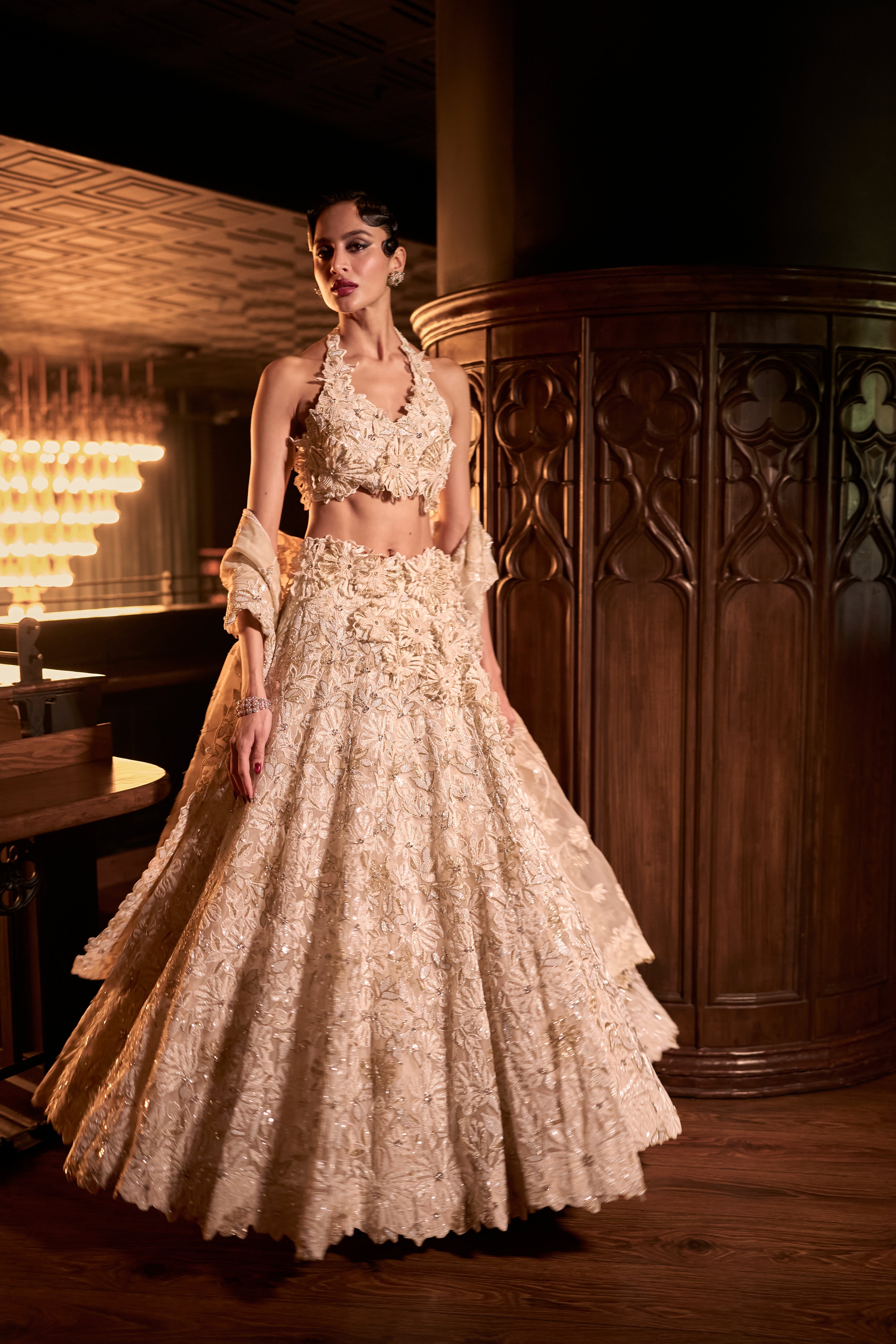 Lunar bloom lehenga set