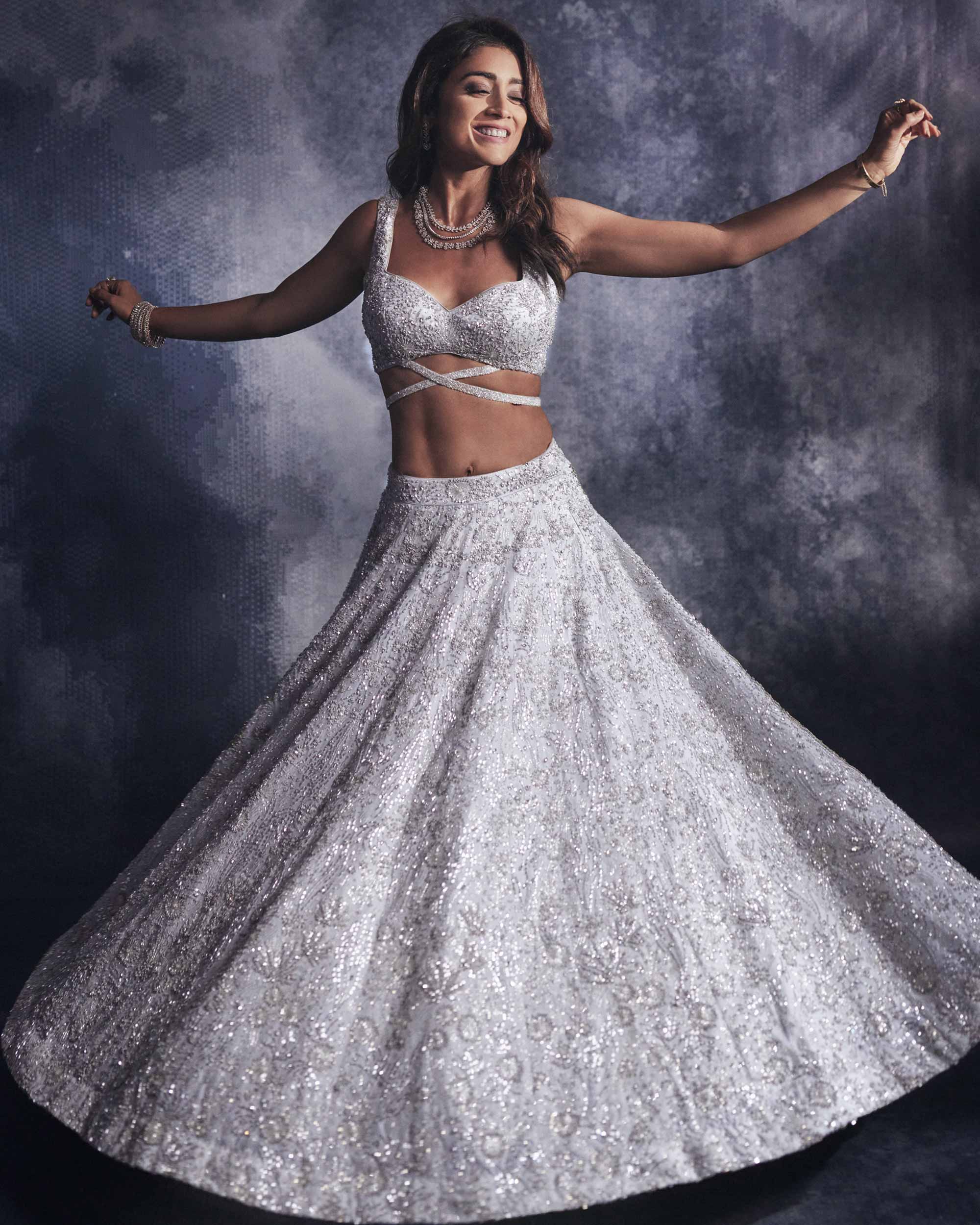 Moonlight embroidered Lehanga set