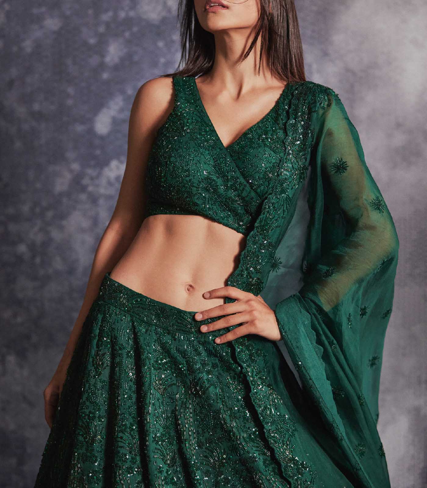 Topaz Embroidered lehengas set
