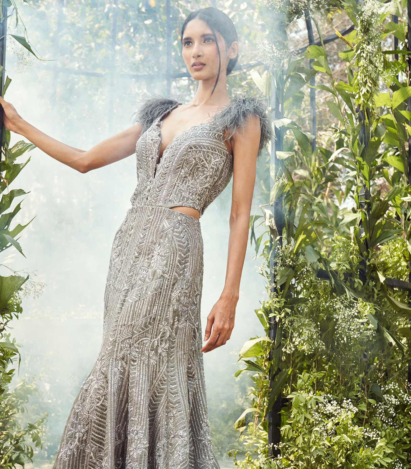 Grey gown