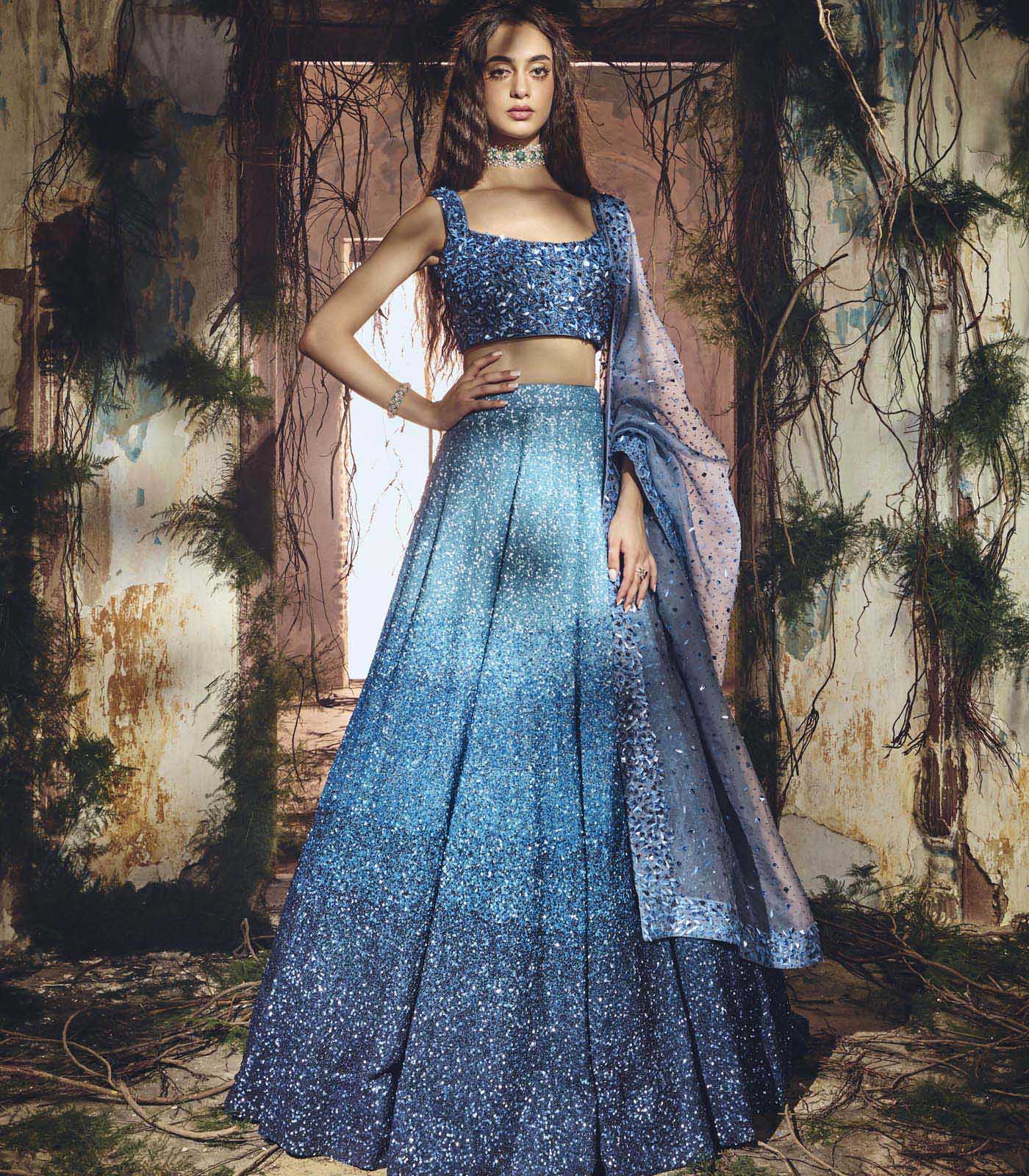 Ocean starlight lehenga set