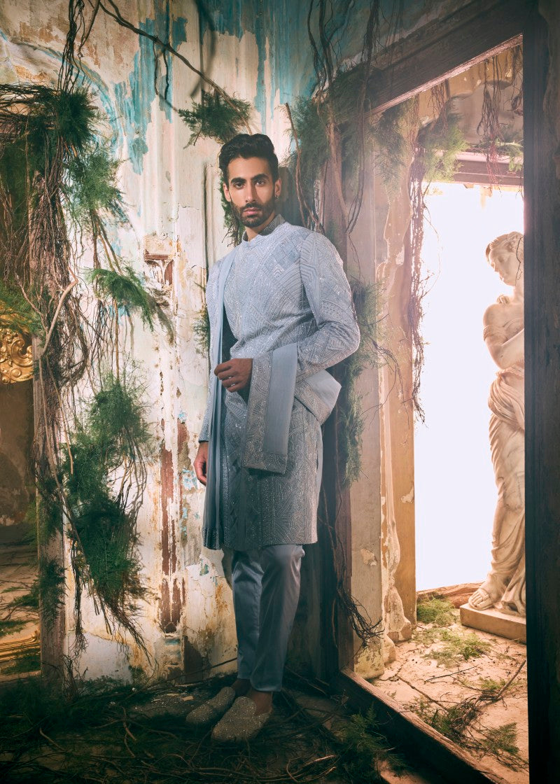 Azure Royale sherwani set