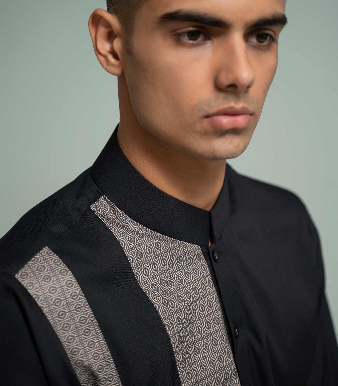 Black Grunge Blocks Shirt