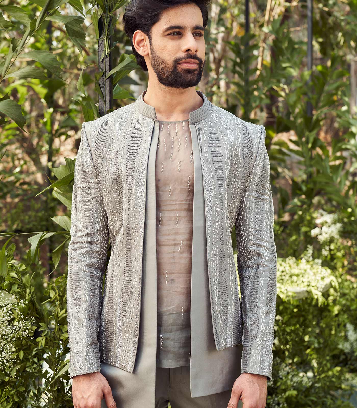 Grey open jacket