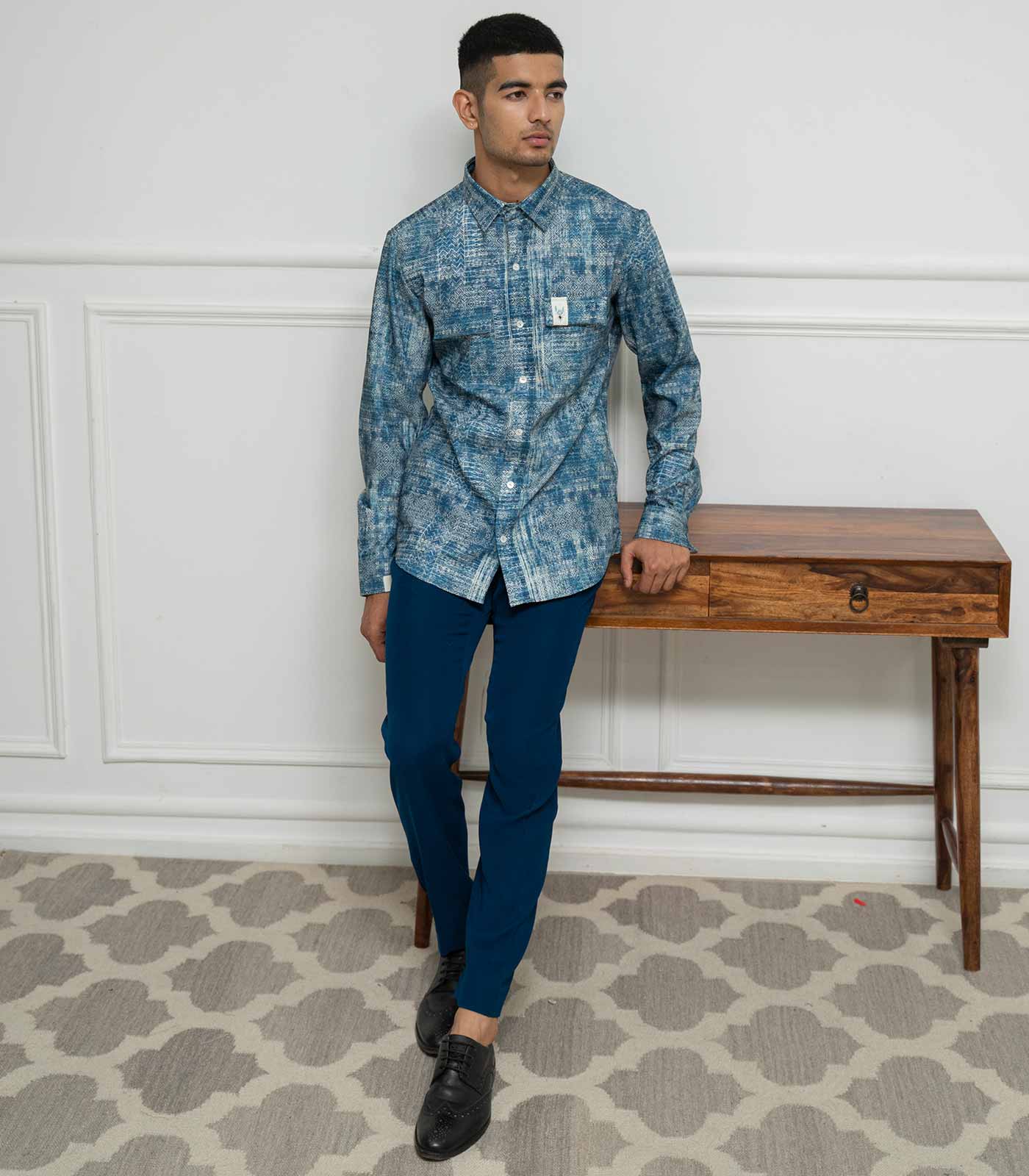 Reverie Blue Distressed Shirt