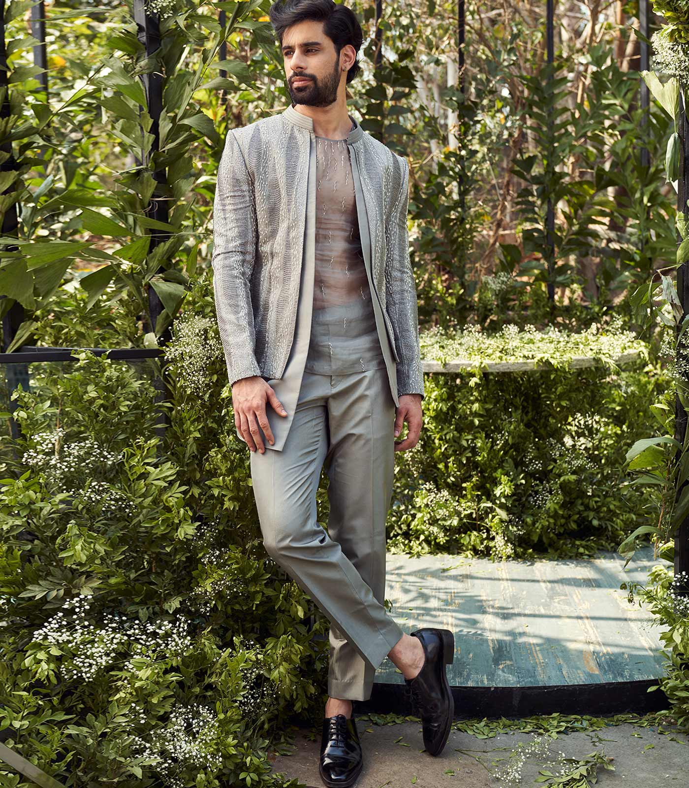 Grey open jacket