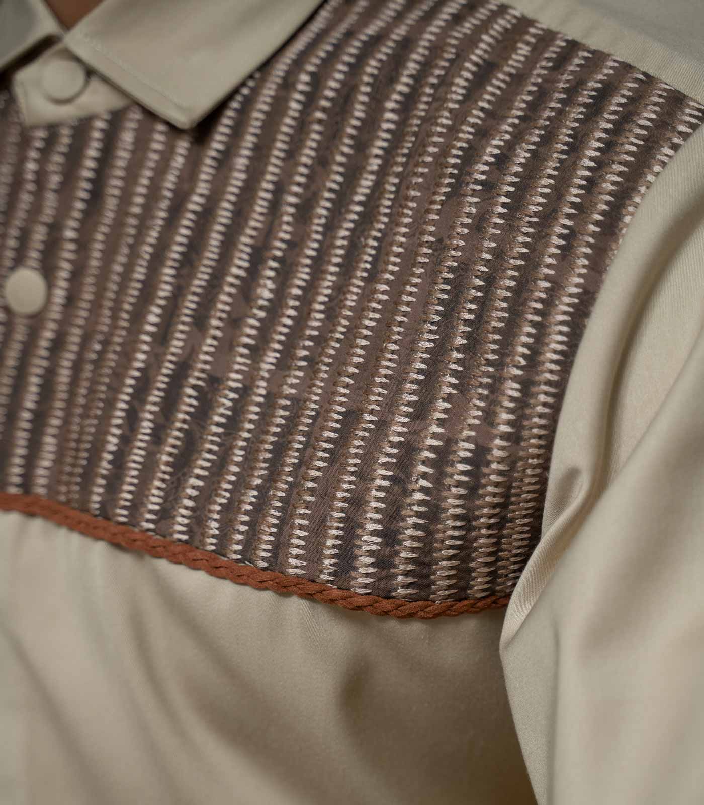 British Taupe Patch Cross Patch Shirt