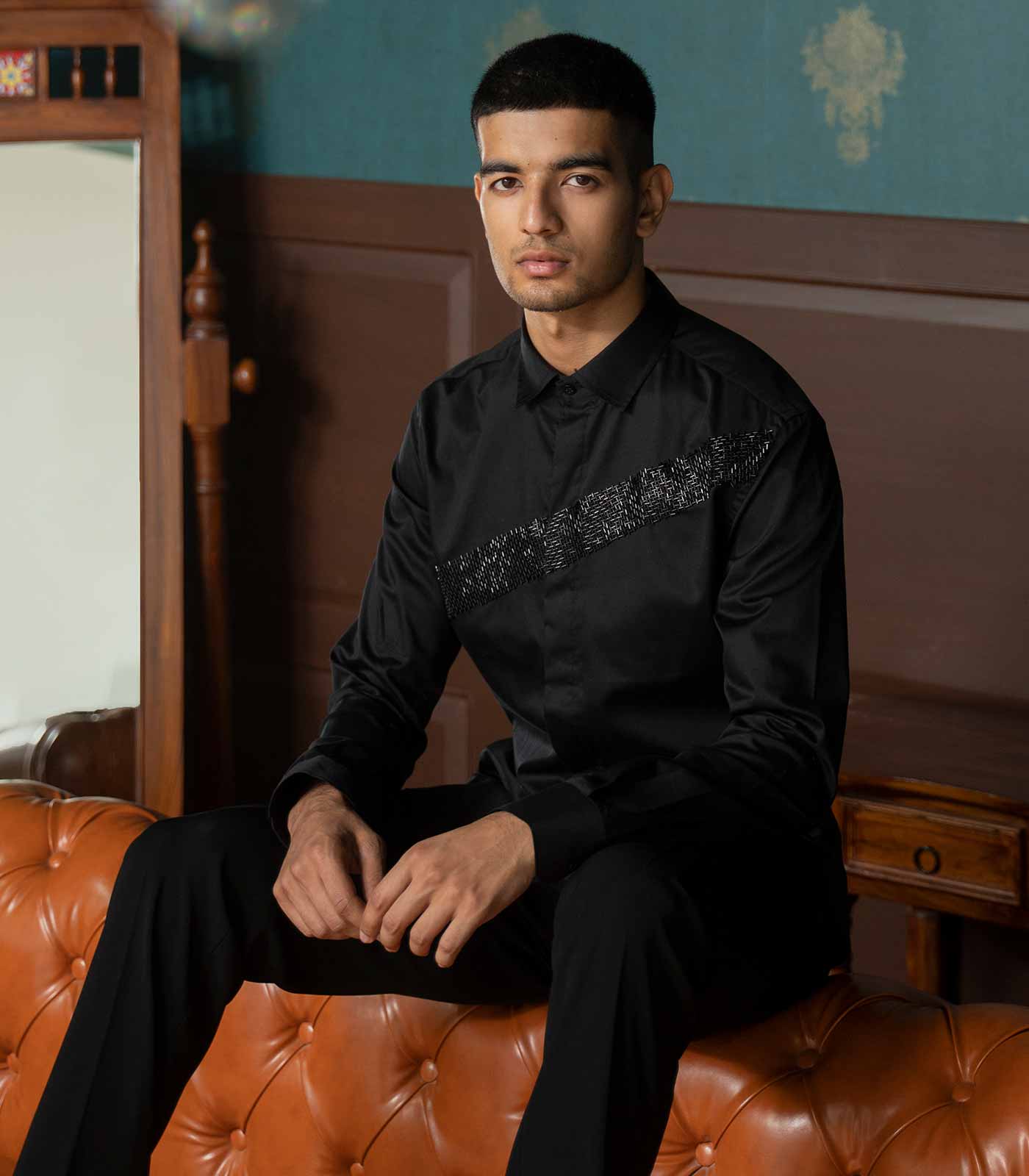 Ebony Black Streak Shirt