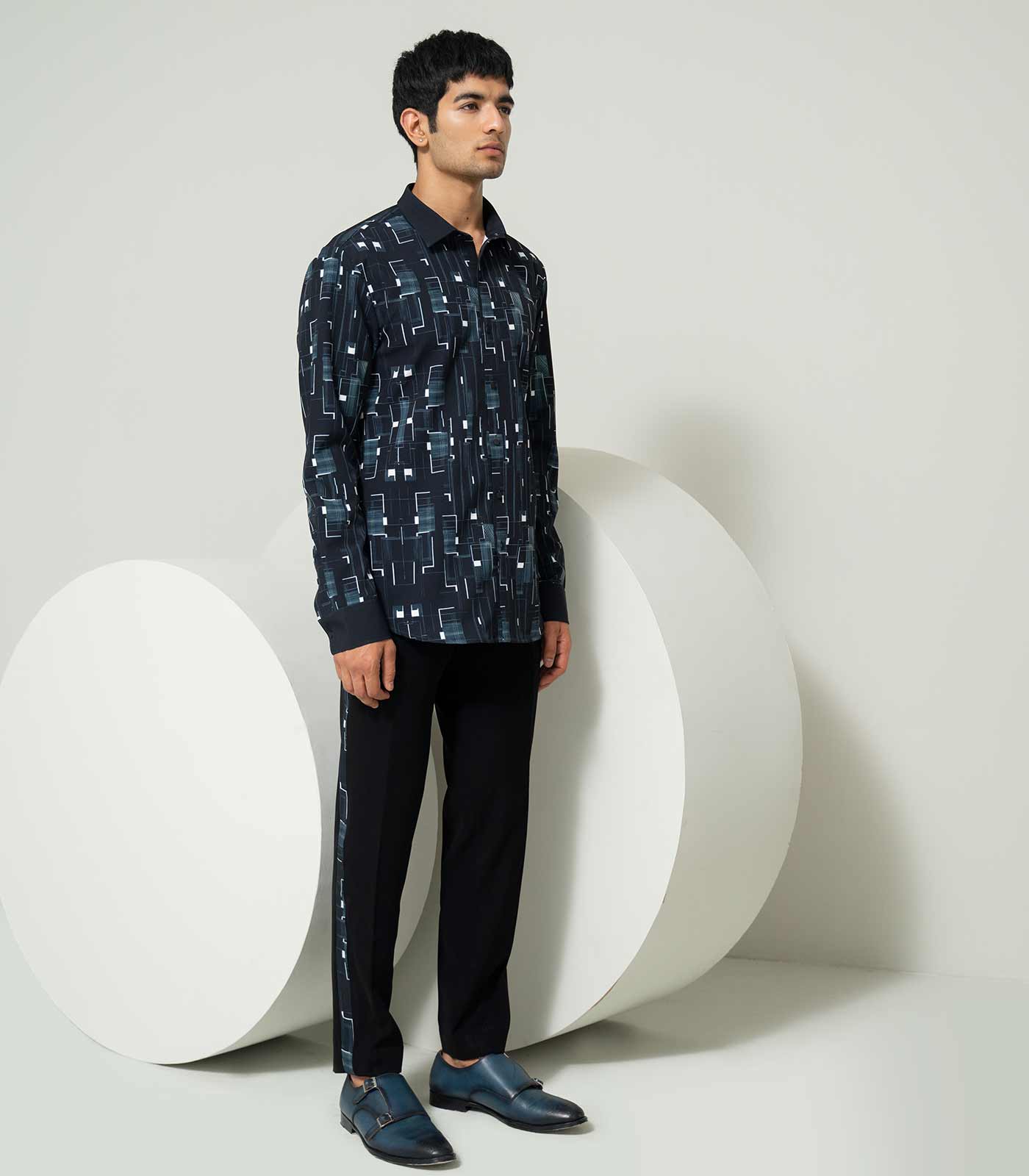 Black Diffused Shirt