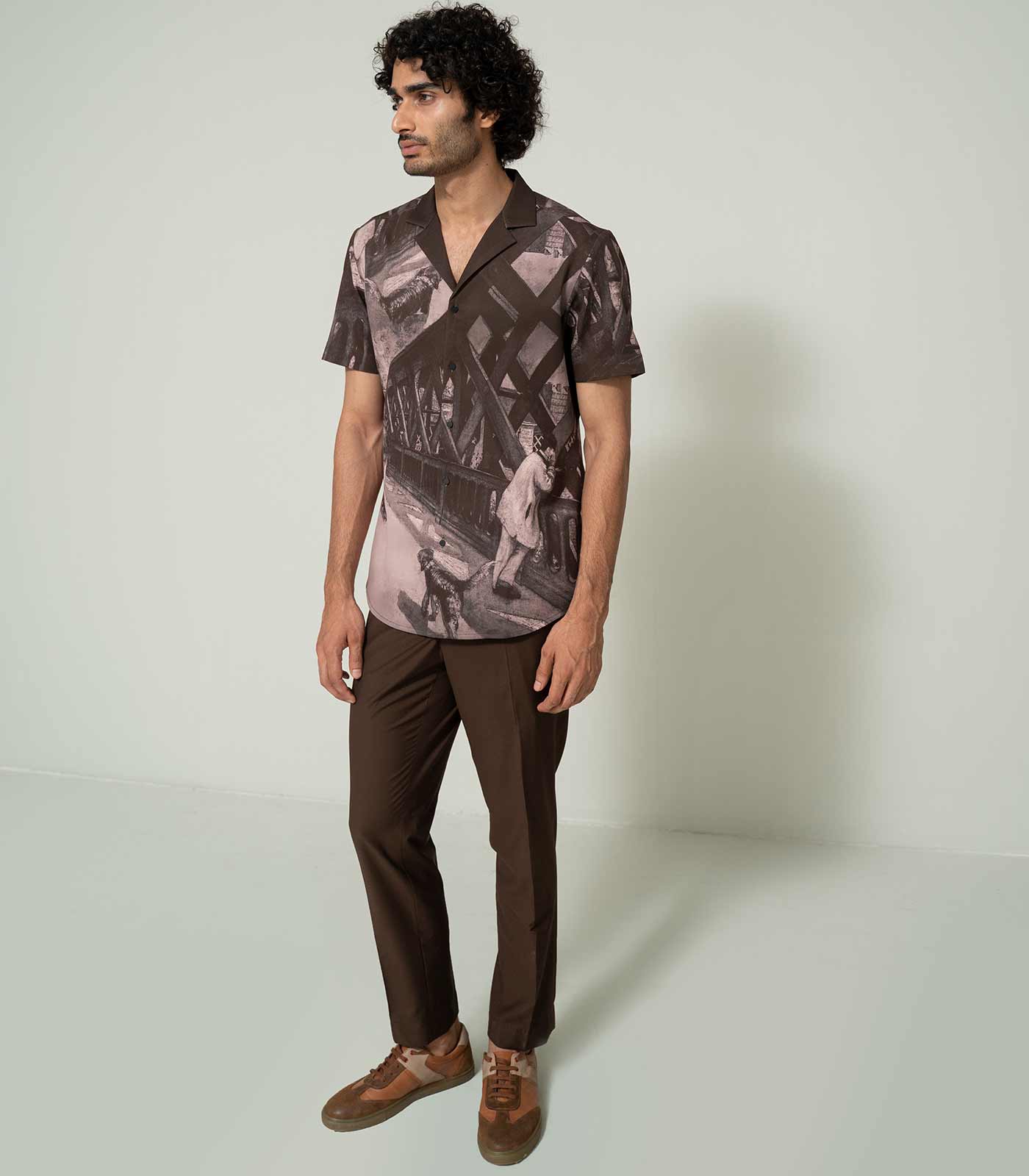 Brown Picturesque Shirt