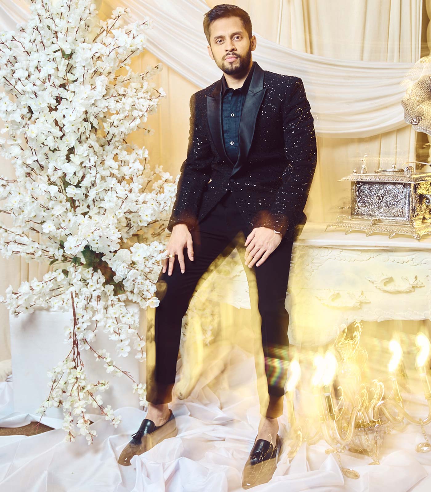 Ebony Black Flux Blazer set