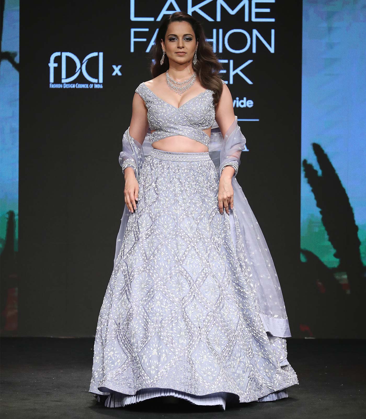 Lilac Blue Lehenga set