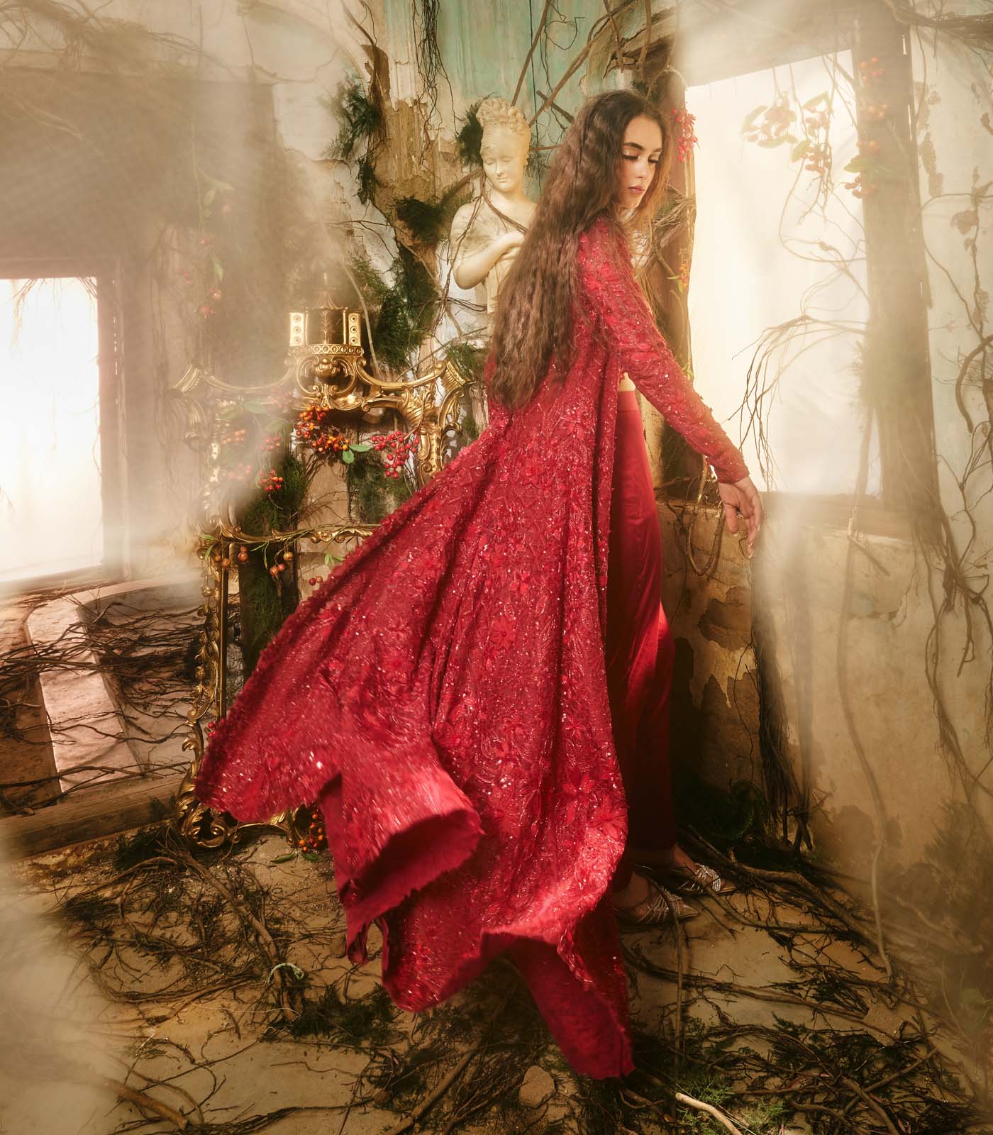 Imperial red Jacket set