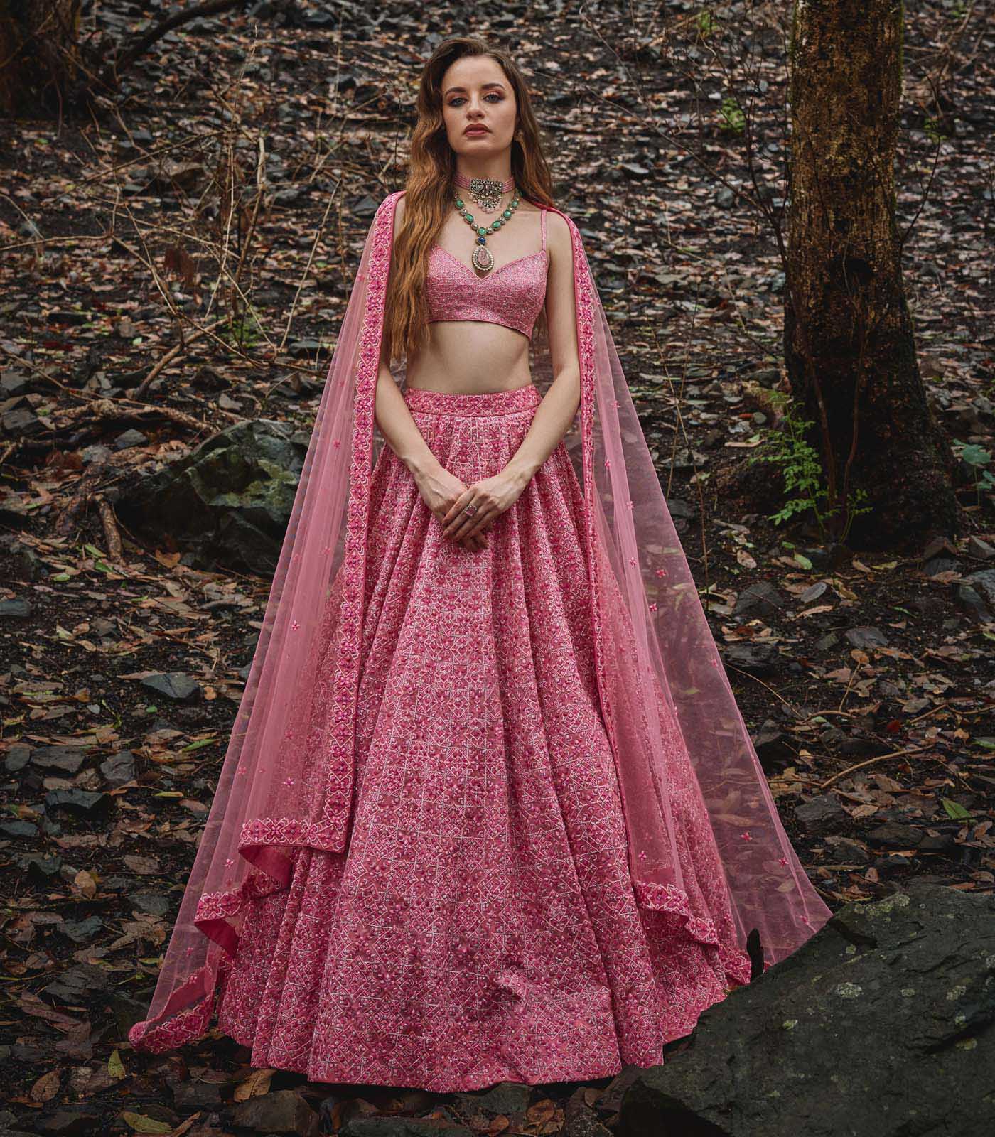 Pink Prism Lehenga Set