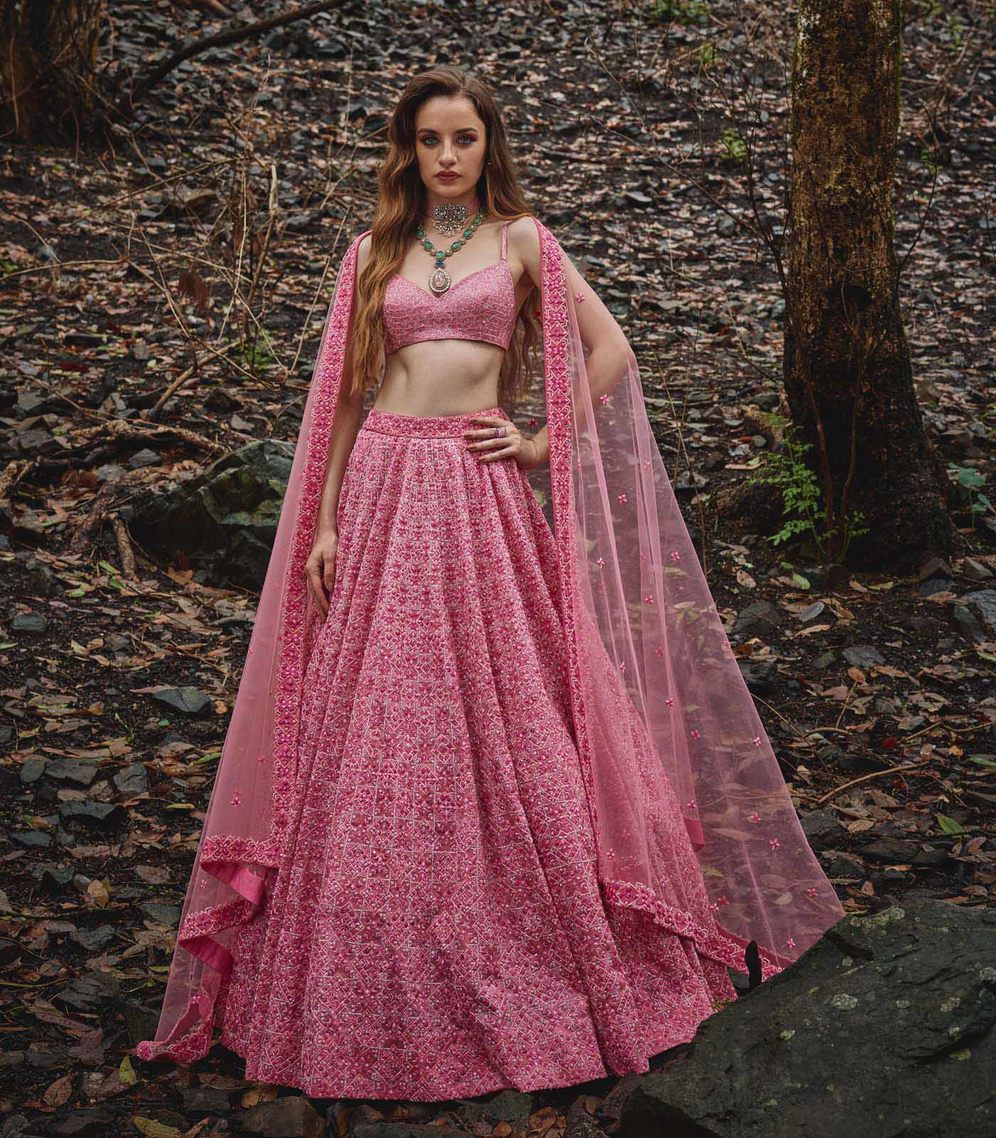 Moss Green Lehenga Set