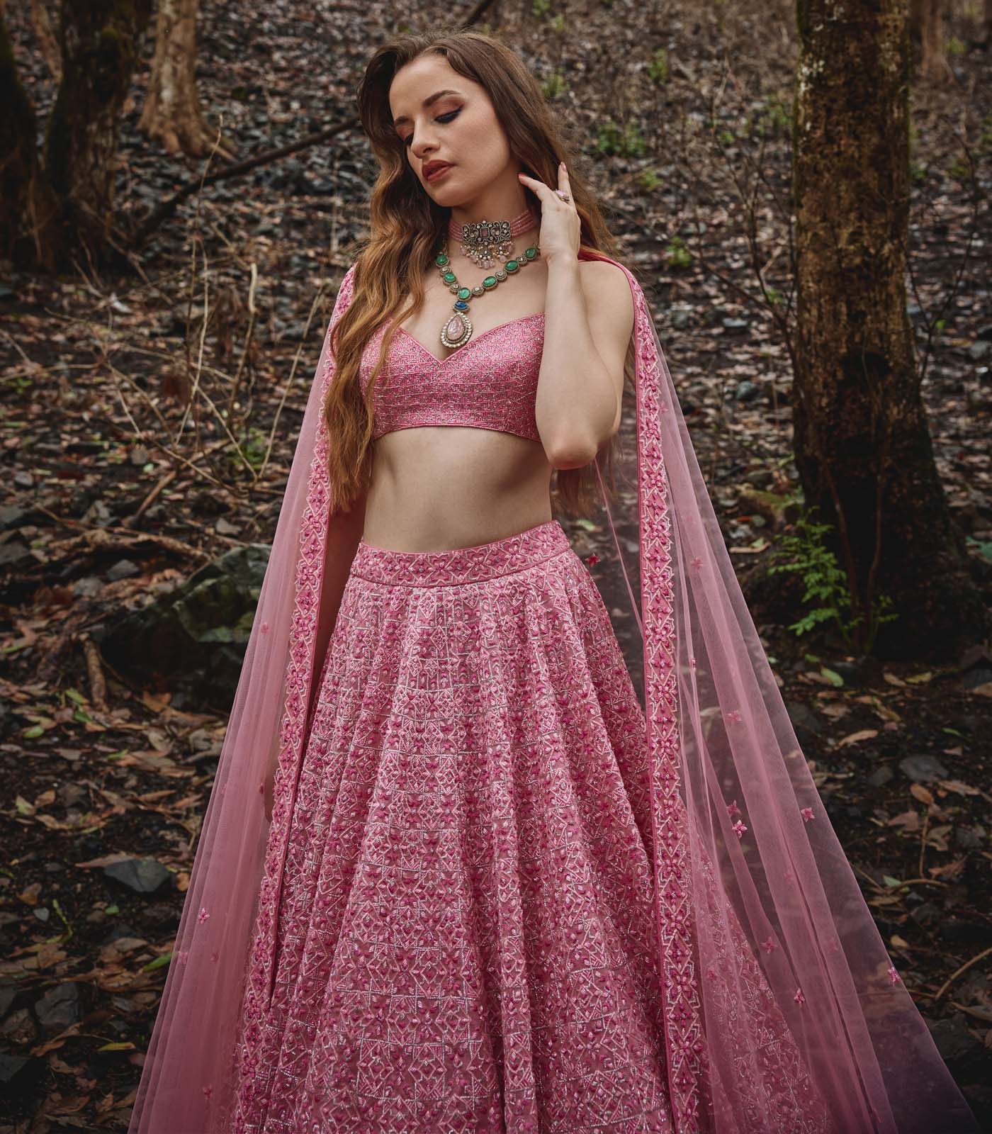 Pink Prism Lehenga Set