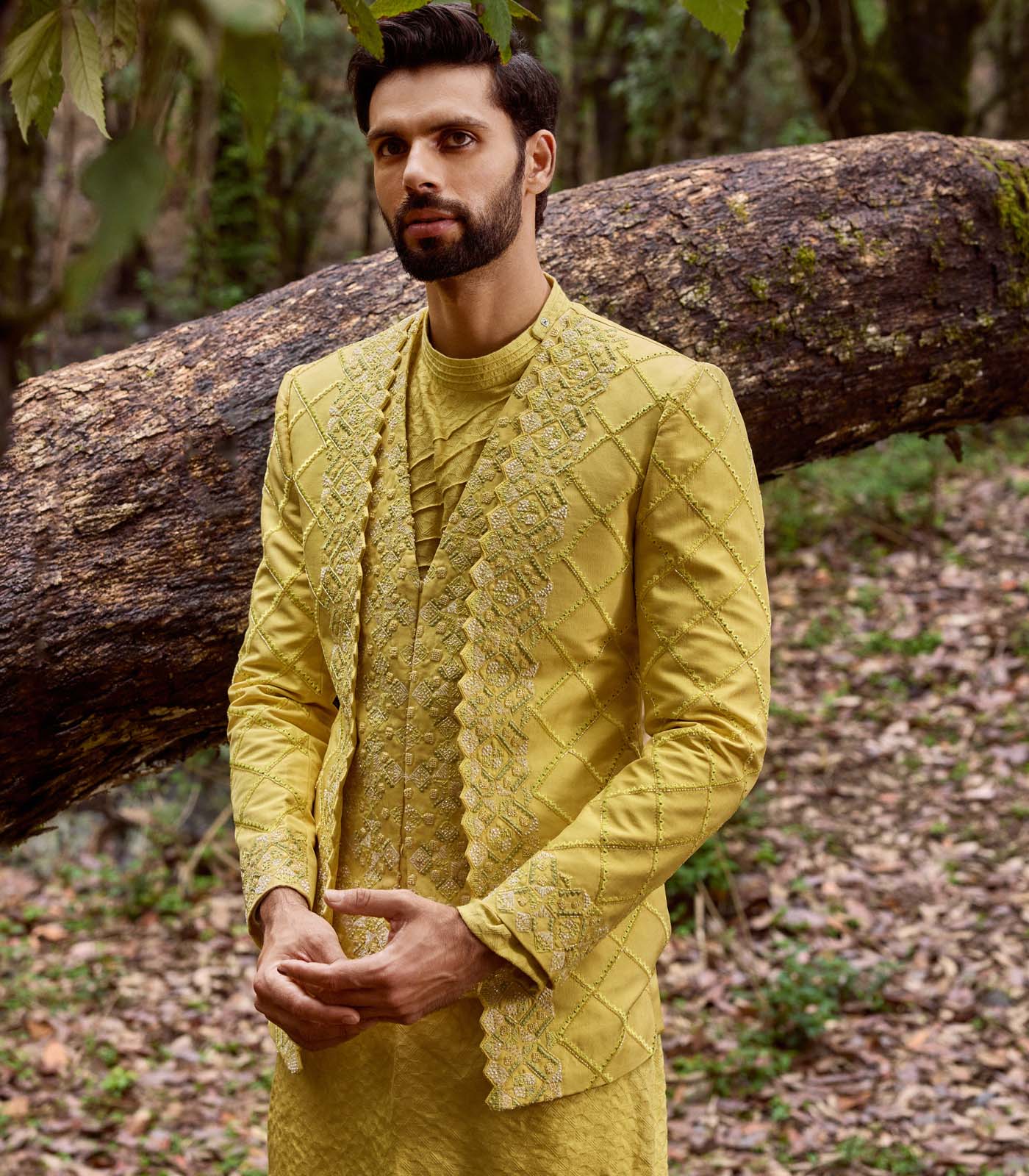 Mellow Ascetic Indowestern Jacket Set