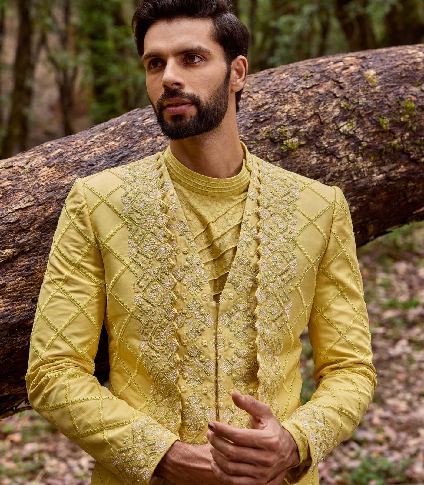 Mellow Ascetic Indowestern Jacket Set