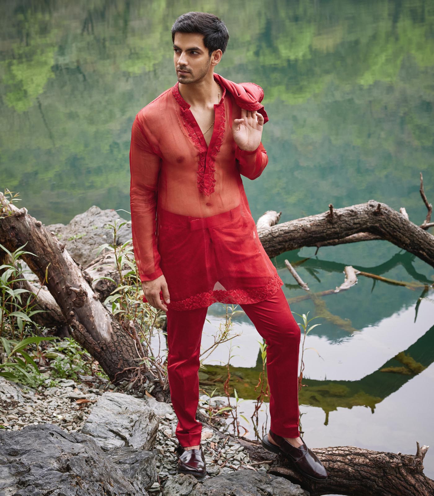 Scarlet Open Jacket Set