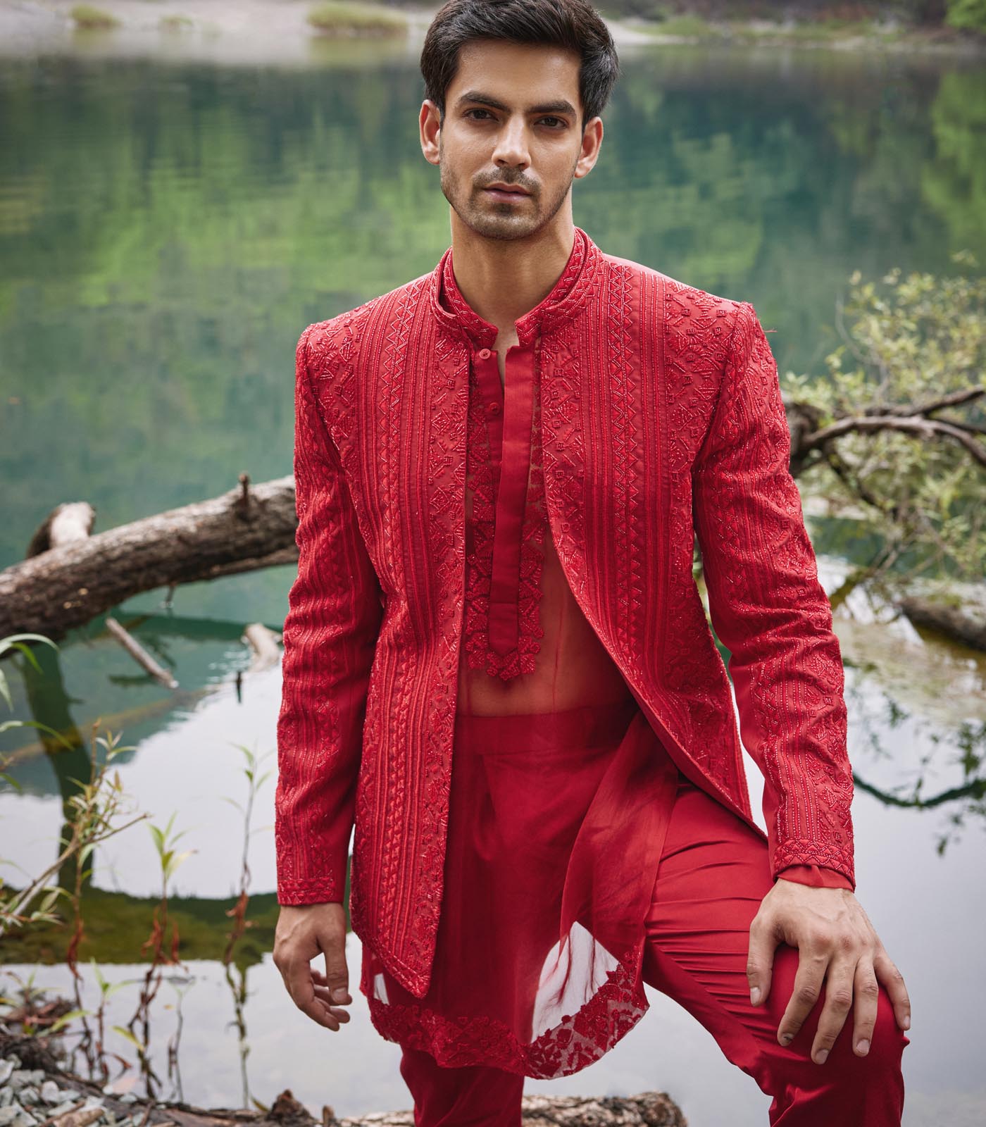 Scarlet Open Jacket Set