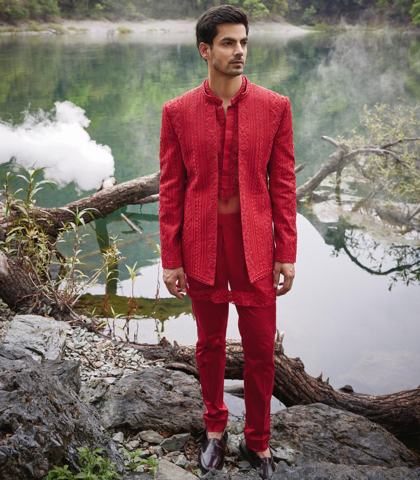Scarlet Open Jacket Set