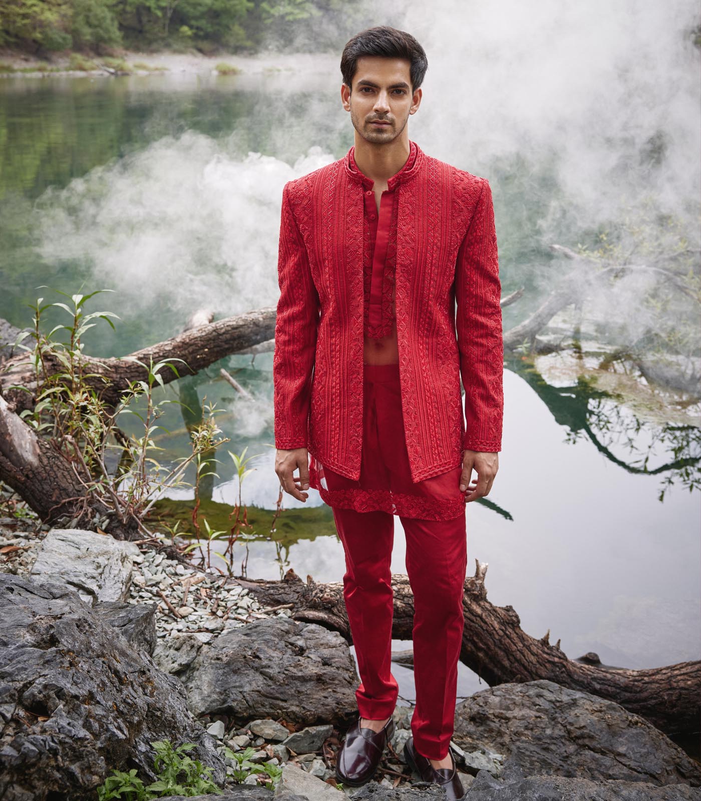 Scarlet Open Jacket Set