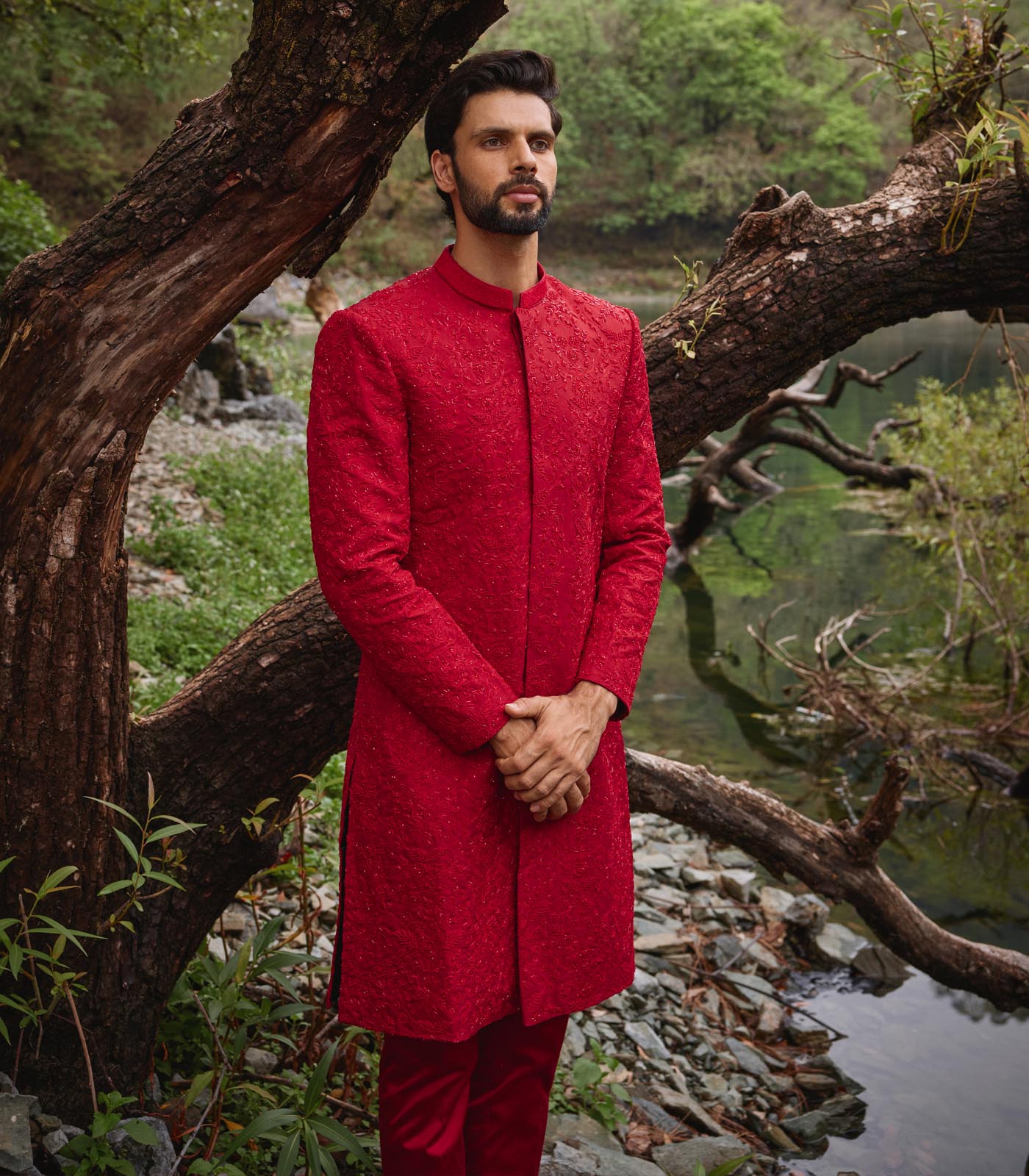 Scarlet Sherwani Set