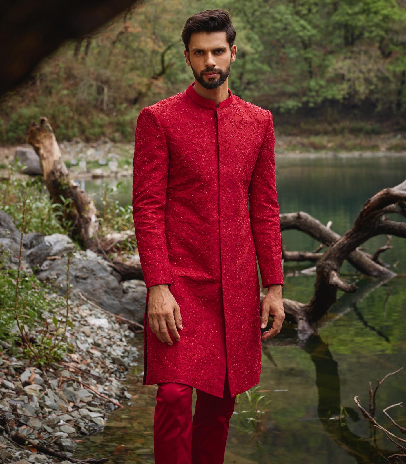 Scarlet Sherwani Set