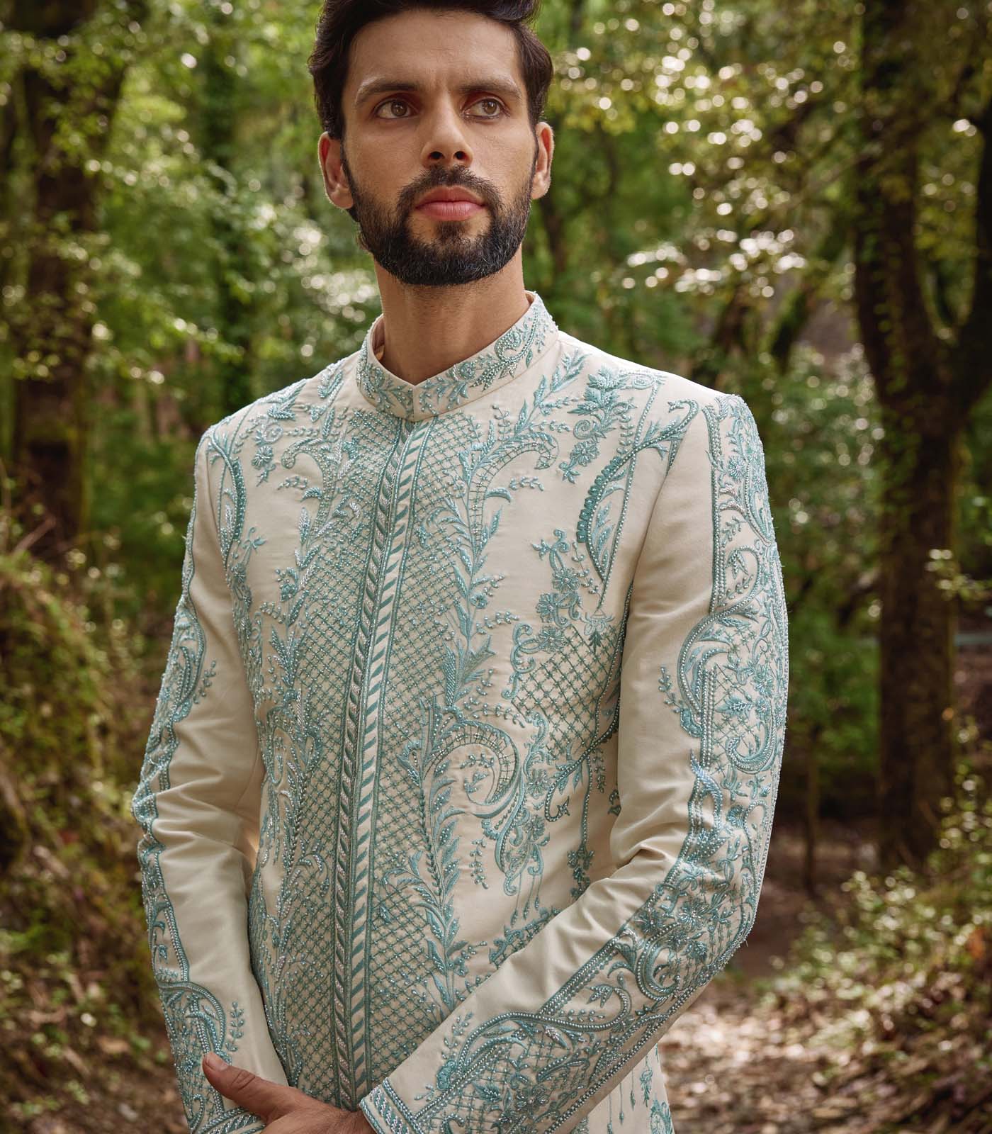 Floral Mosaic Sherwani Set
