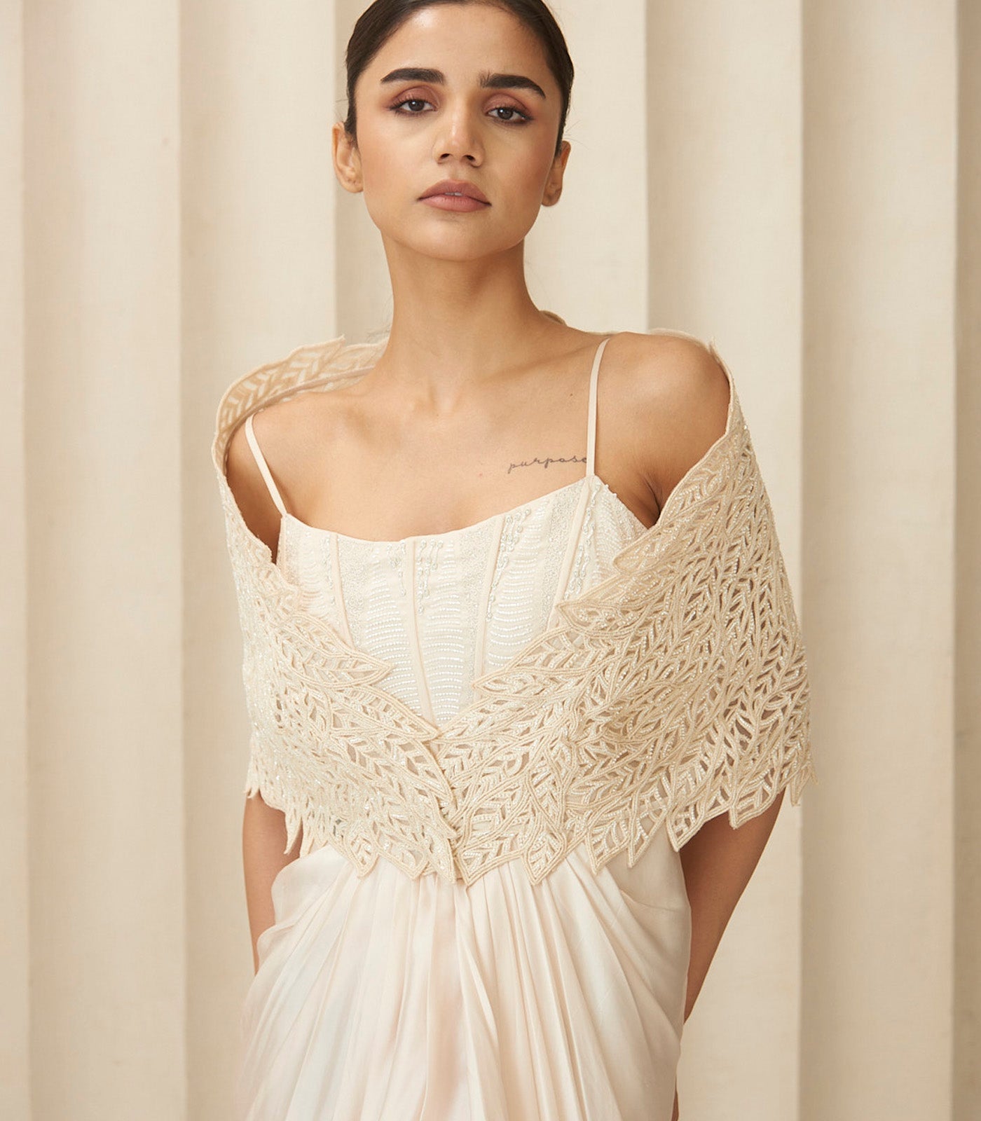 Ivory short jacket set