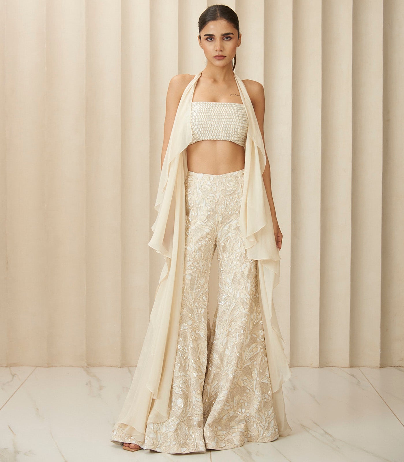 Ivory aura cape set