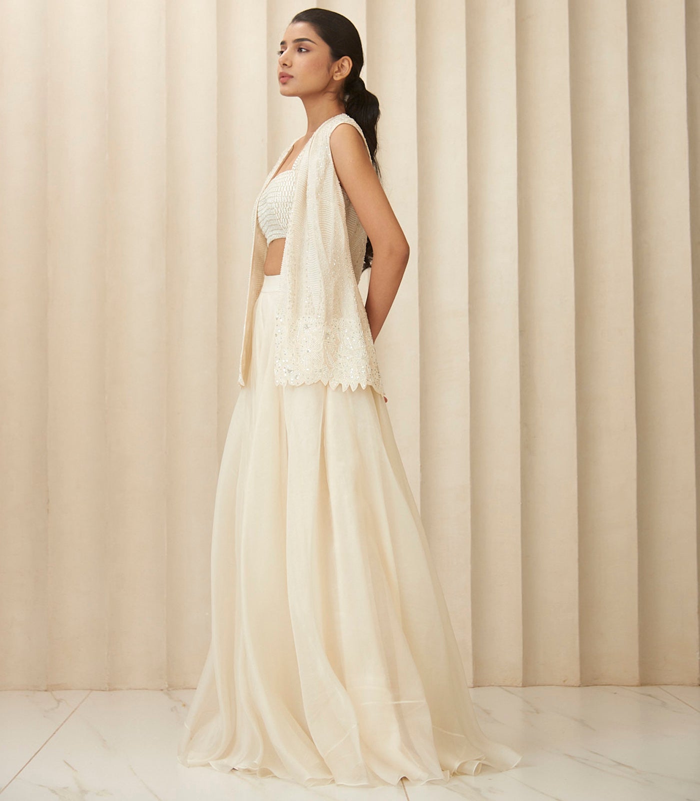 Ivory short jacket set