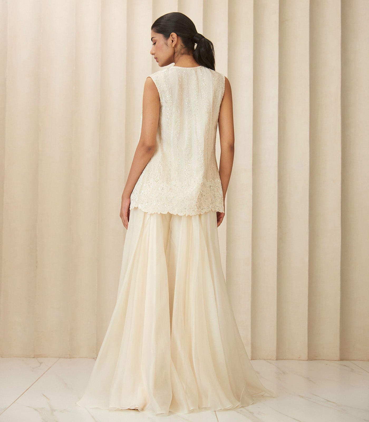 Ivory short jacket set