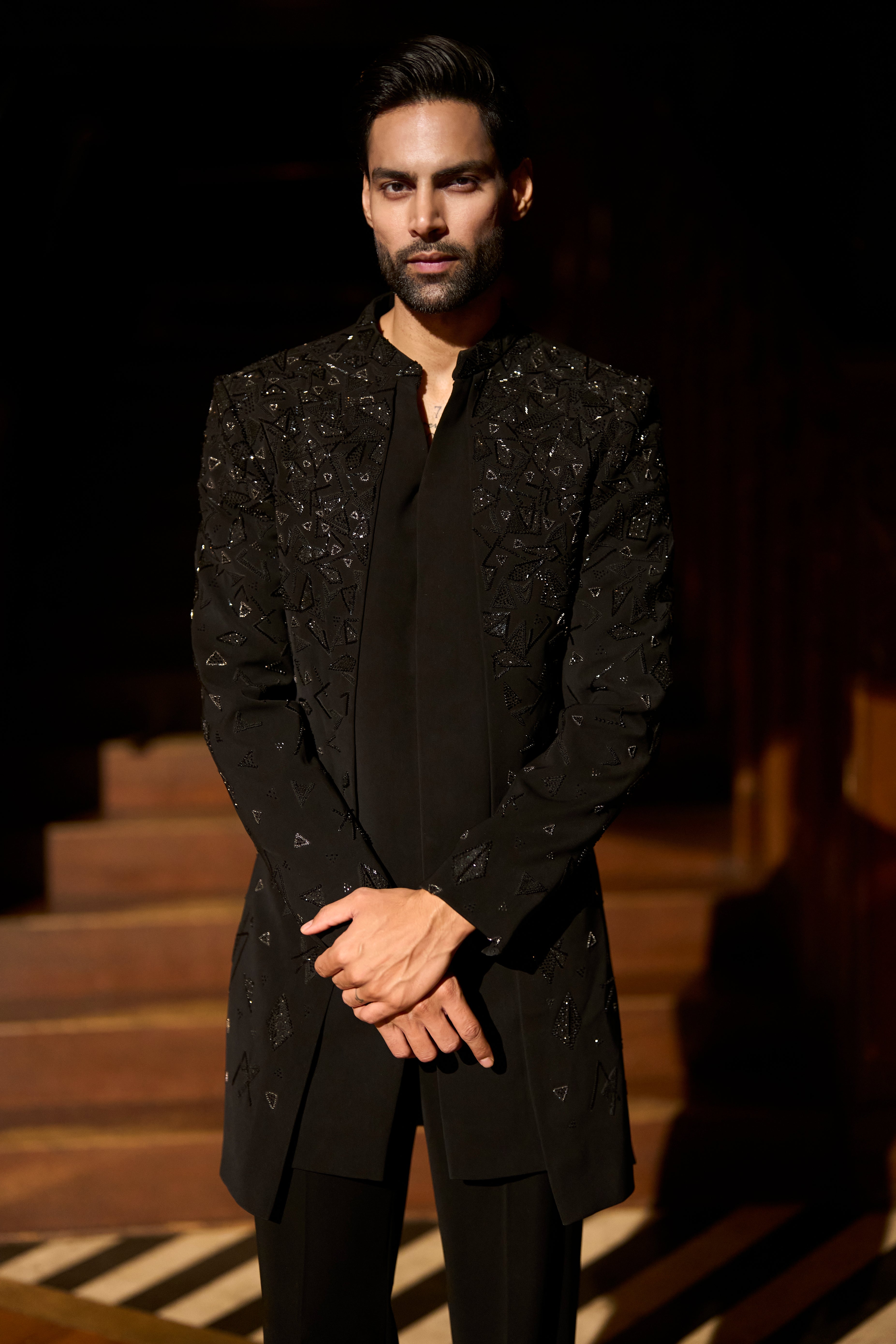 Imperia black sherwani set