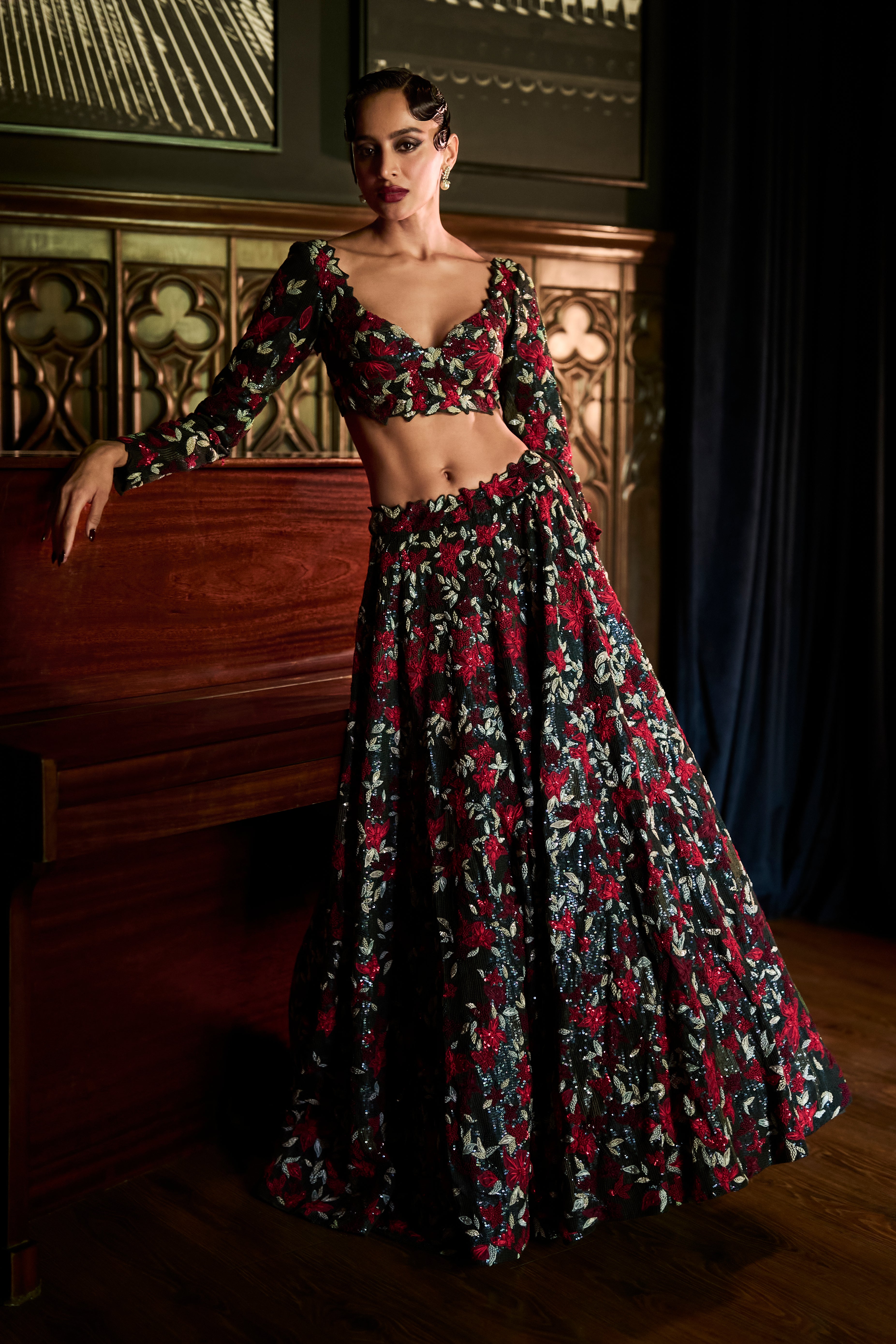Elysian bloom lehenga set
