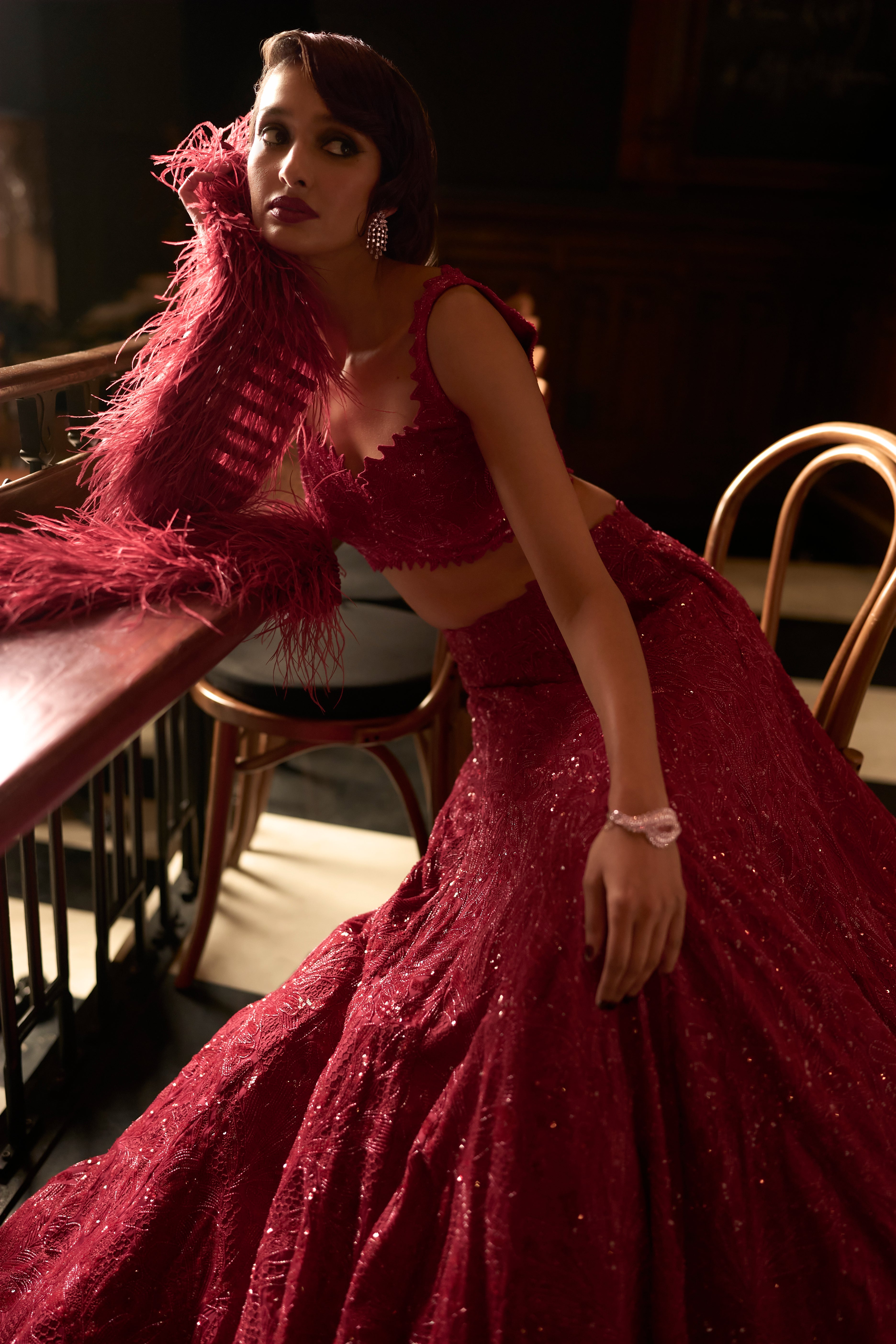 Scarlett dust lehenga set